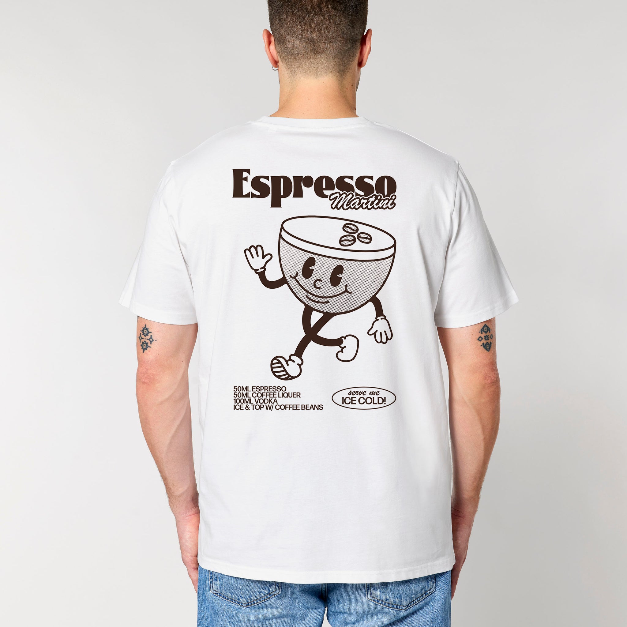 'Espresso Martini' Short Sleeve Organic Cotton T-shirt