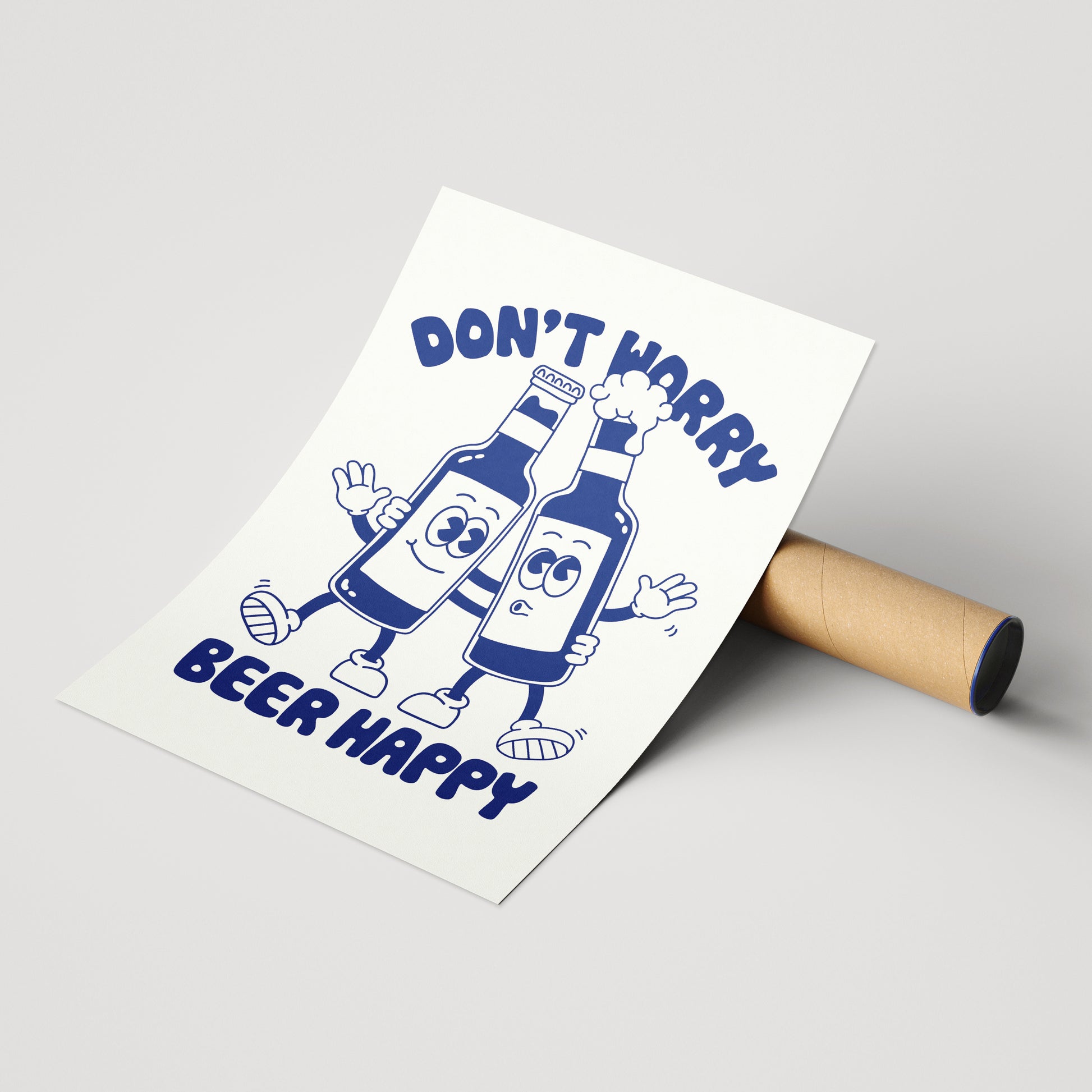 'Don't Worry Beer Happy' art print