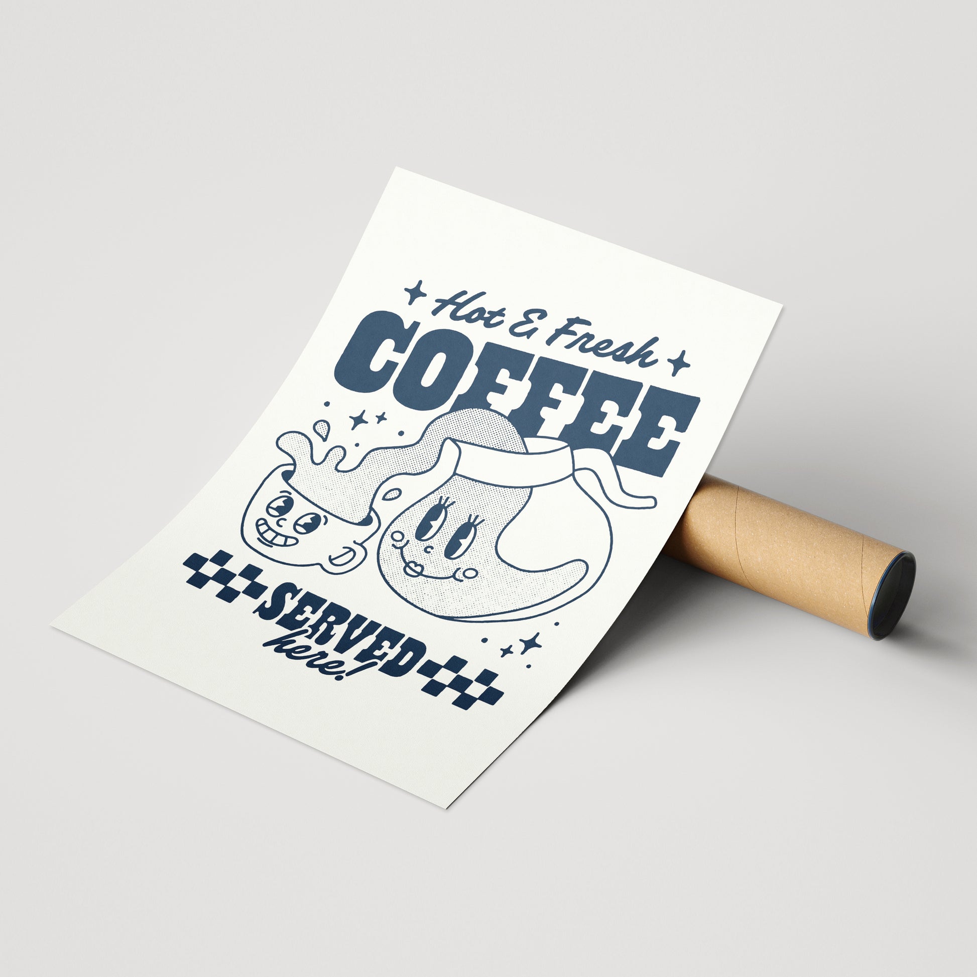 'Hot & Fresh Coffee' art print