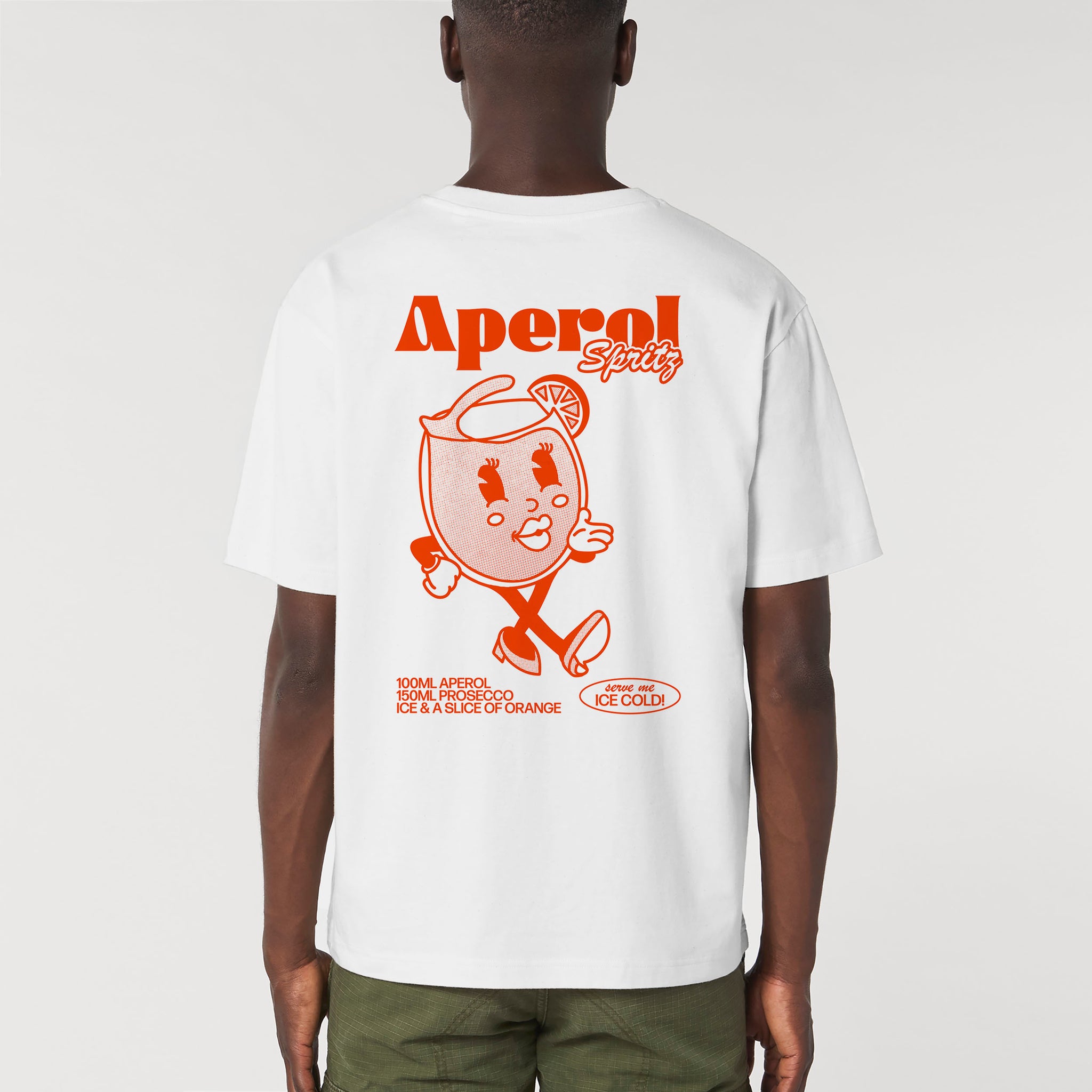 'Aperol Spritz' Short Sleeve Organic Cotton T-shirt