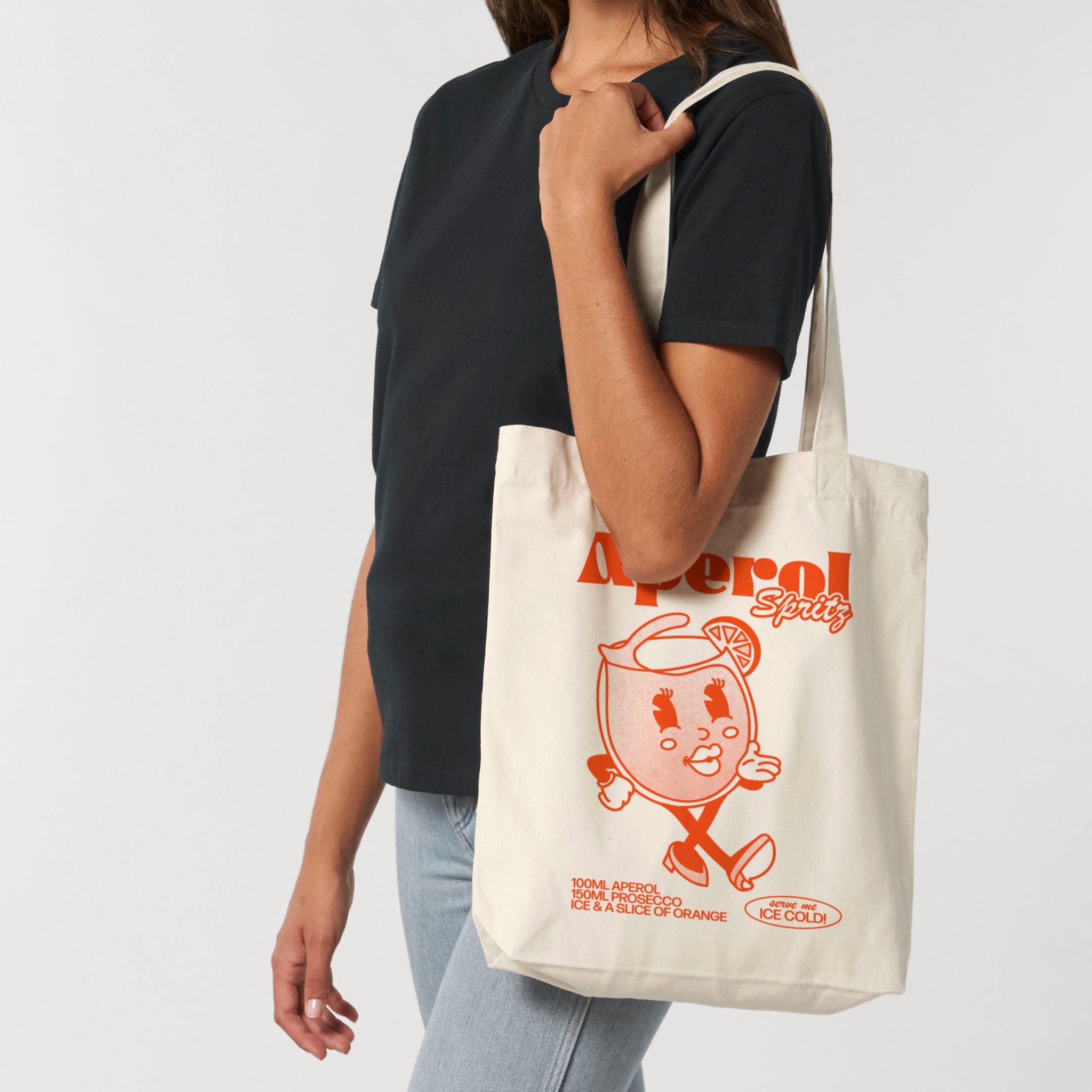 'Aperol Spritz' organic cotton canvas tote bag