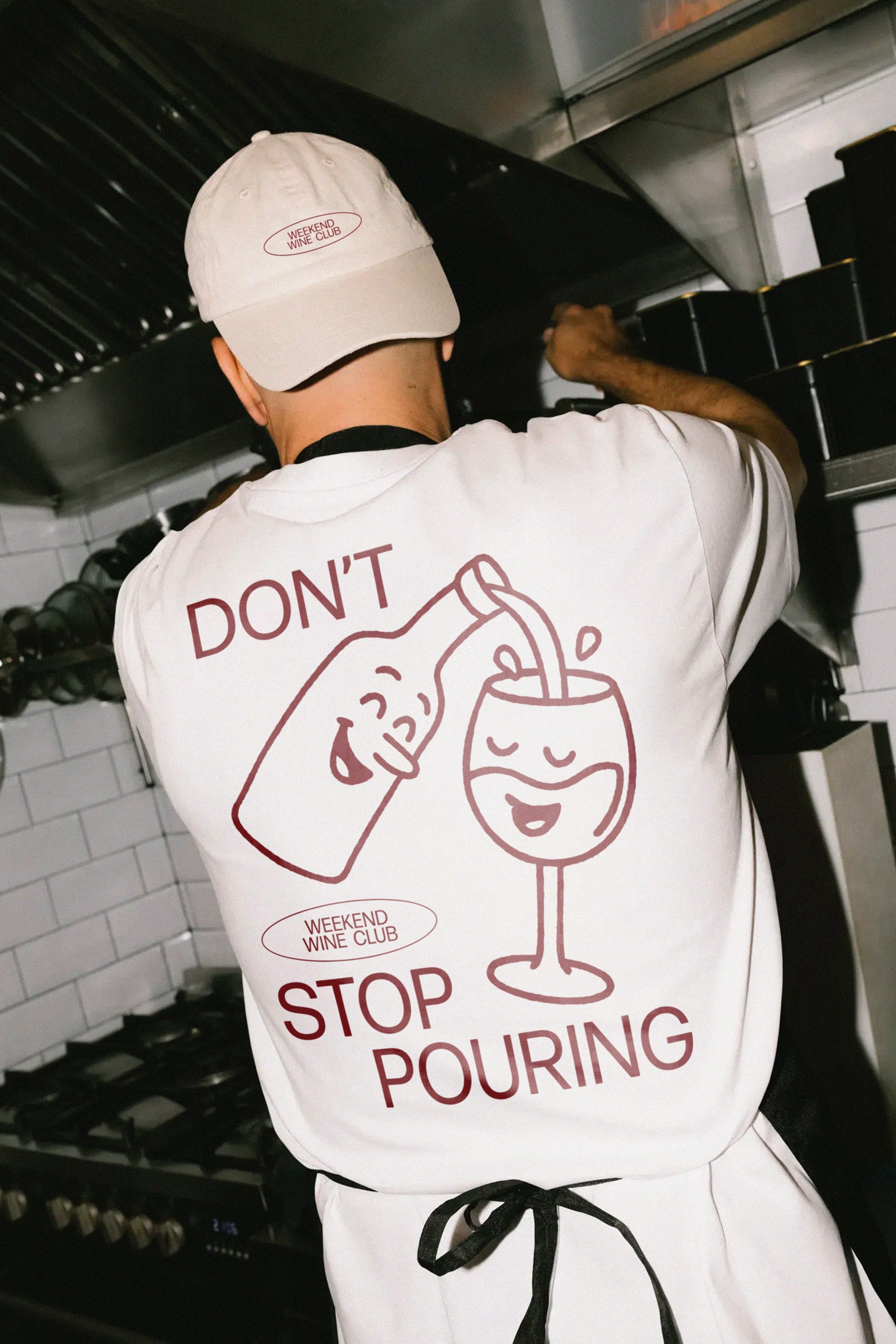 'Don't Stop Pouring' Weekend Wine Club Unisex T-Shirt