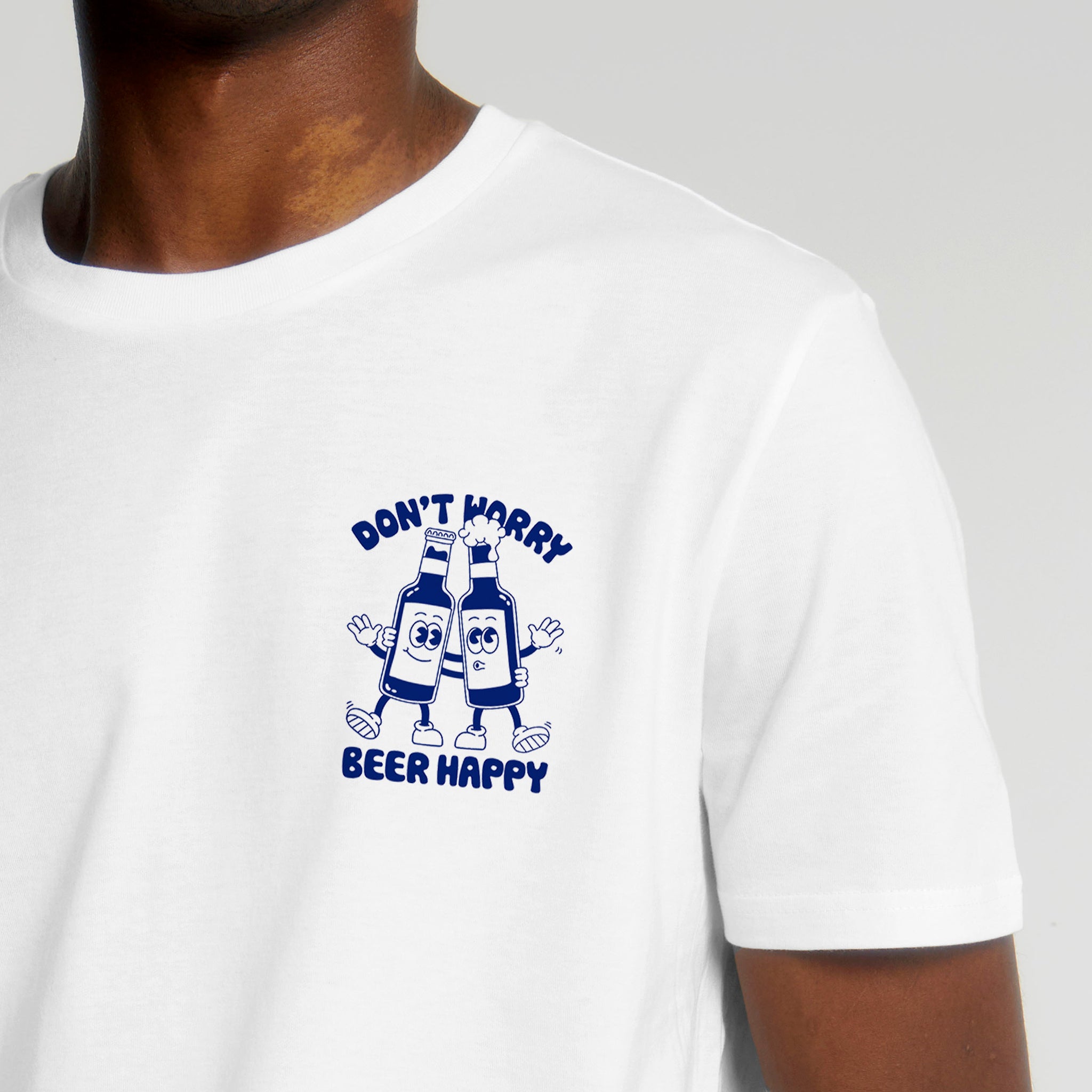 'Don't Worry Beer Happy' Men's Short Sleeve T-Shirt