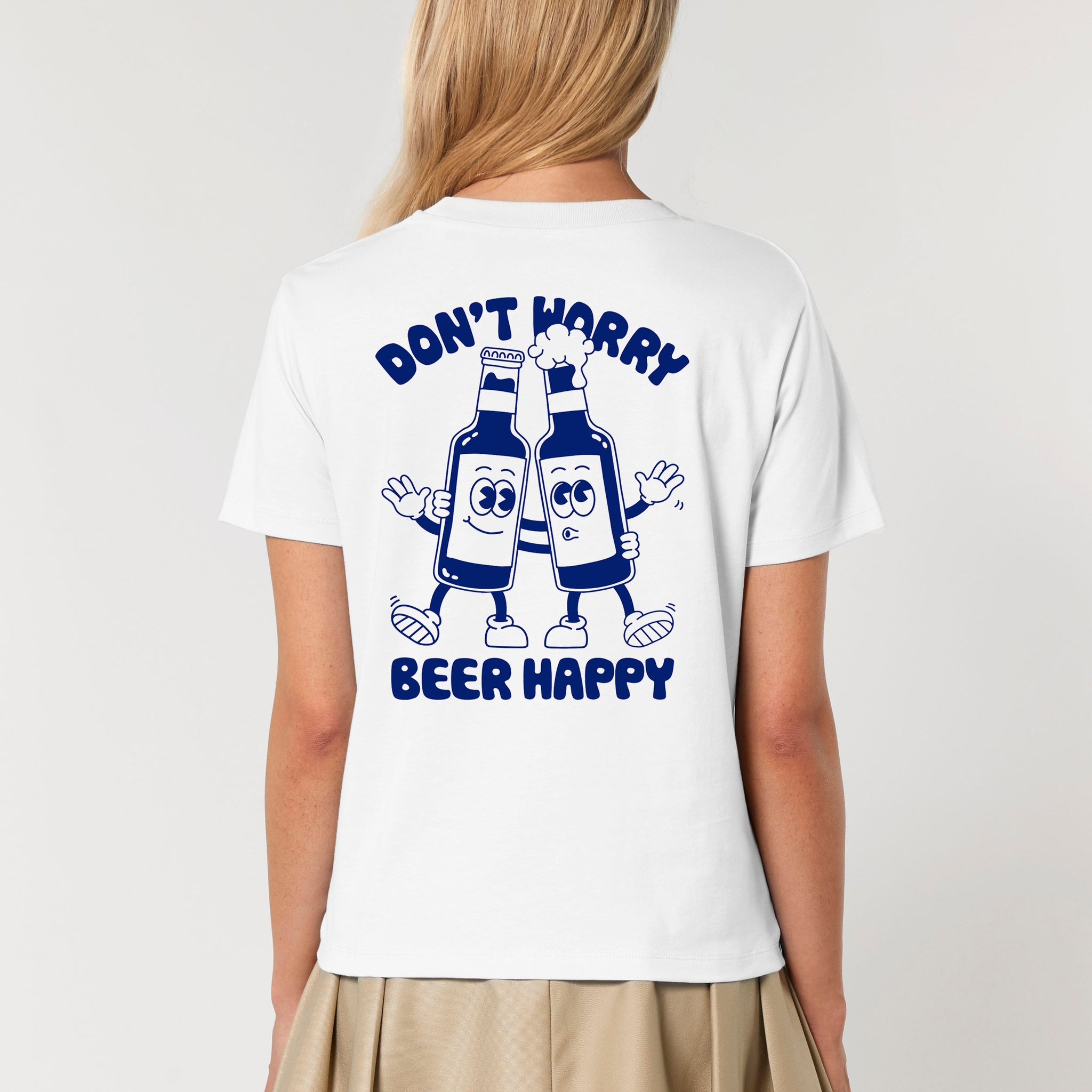 'Don't Worry Beer Happy' Women's Short Sleeve T-Shirt