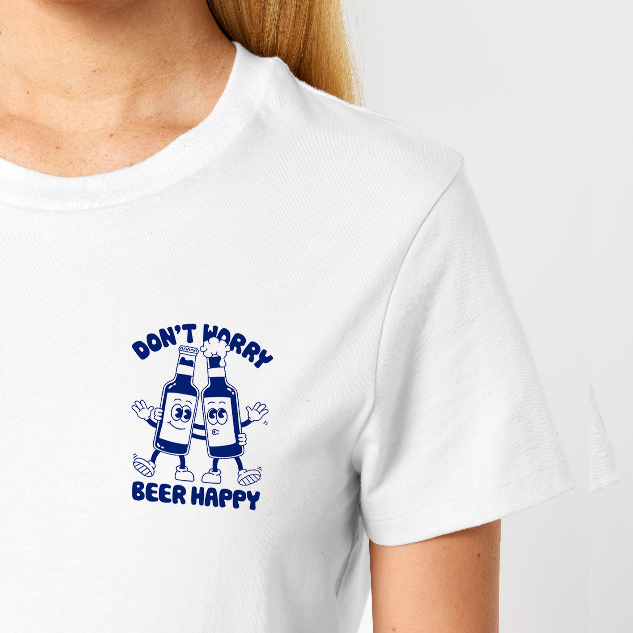 'Don't Worry Beer Happy' Women's Short Sleeve T-Shirt