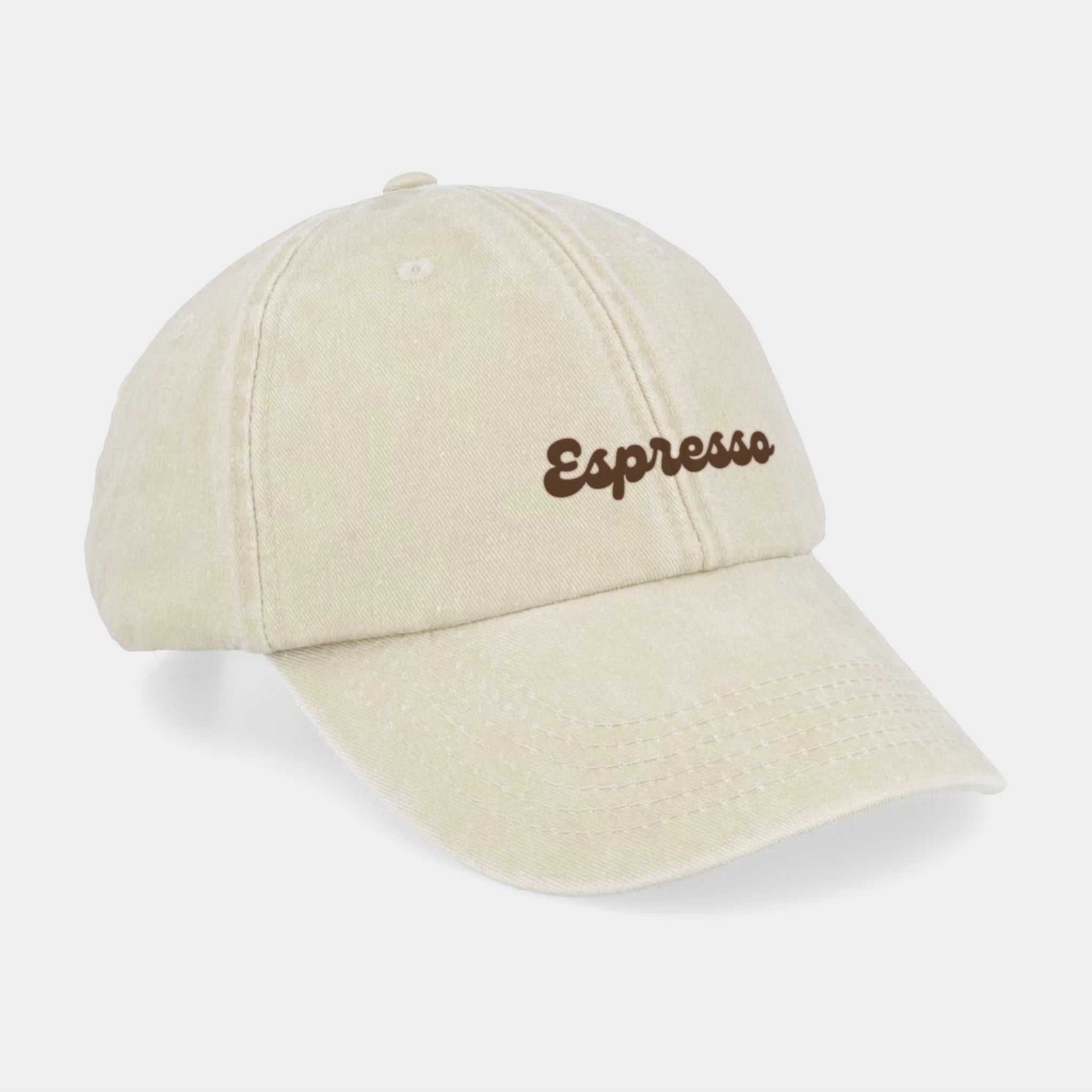 'Espresso' Vintage Beige Cap