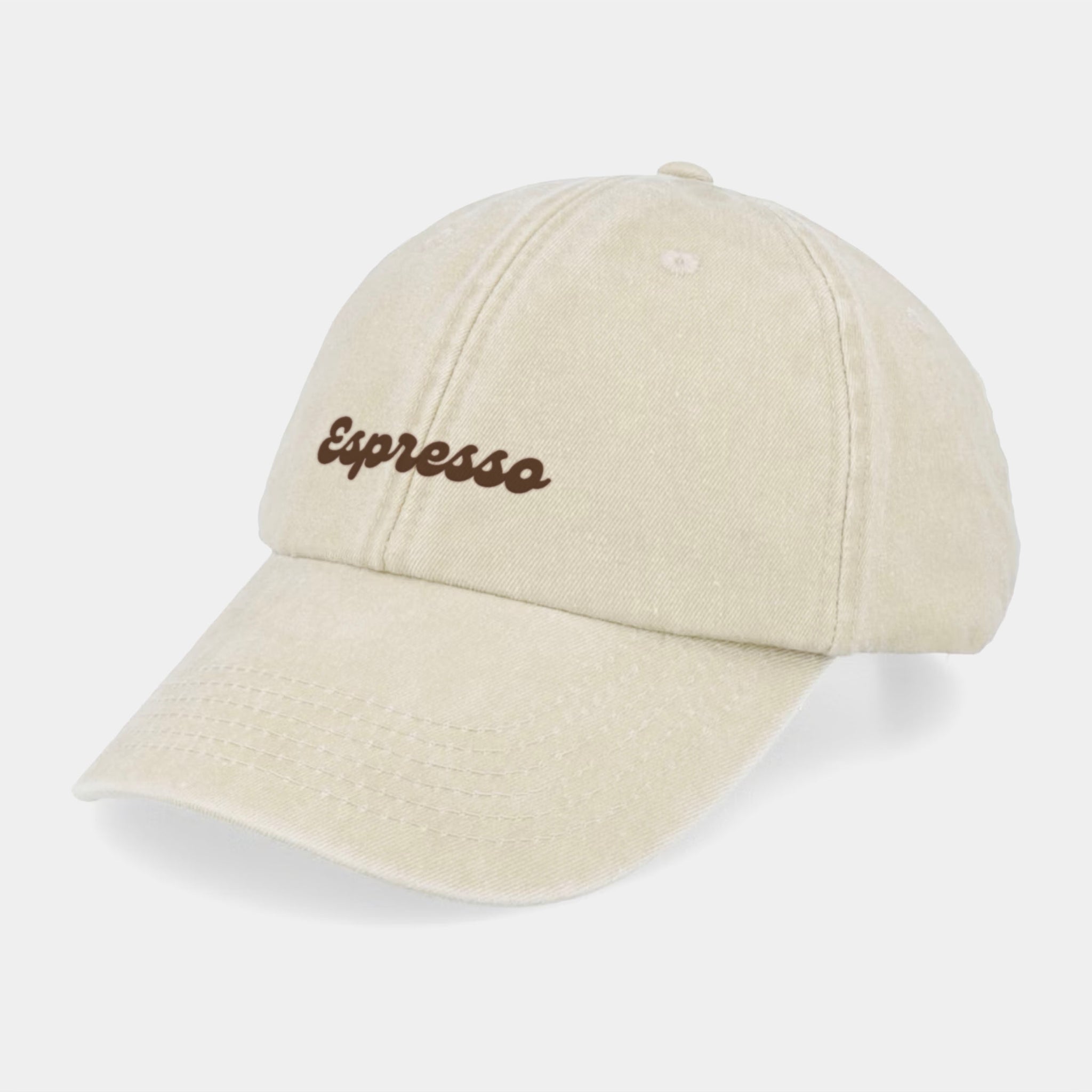 'Espresso' Vintage Beige Cap