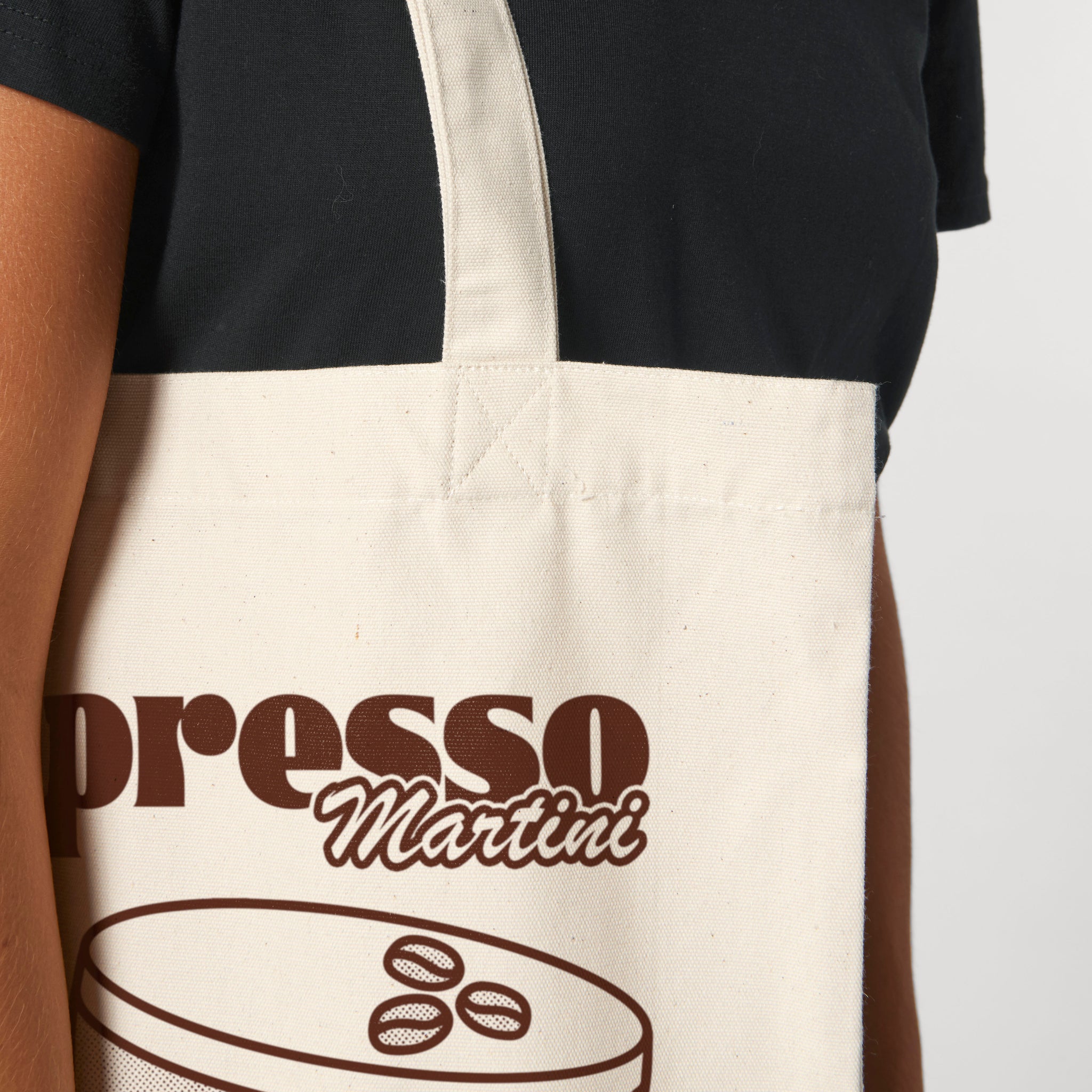 'Espresso Martini' organic cotton canvas tote bag