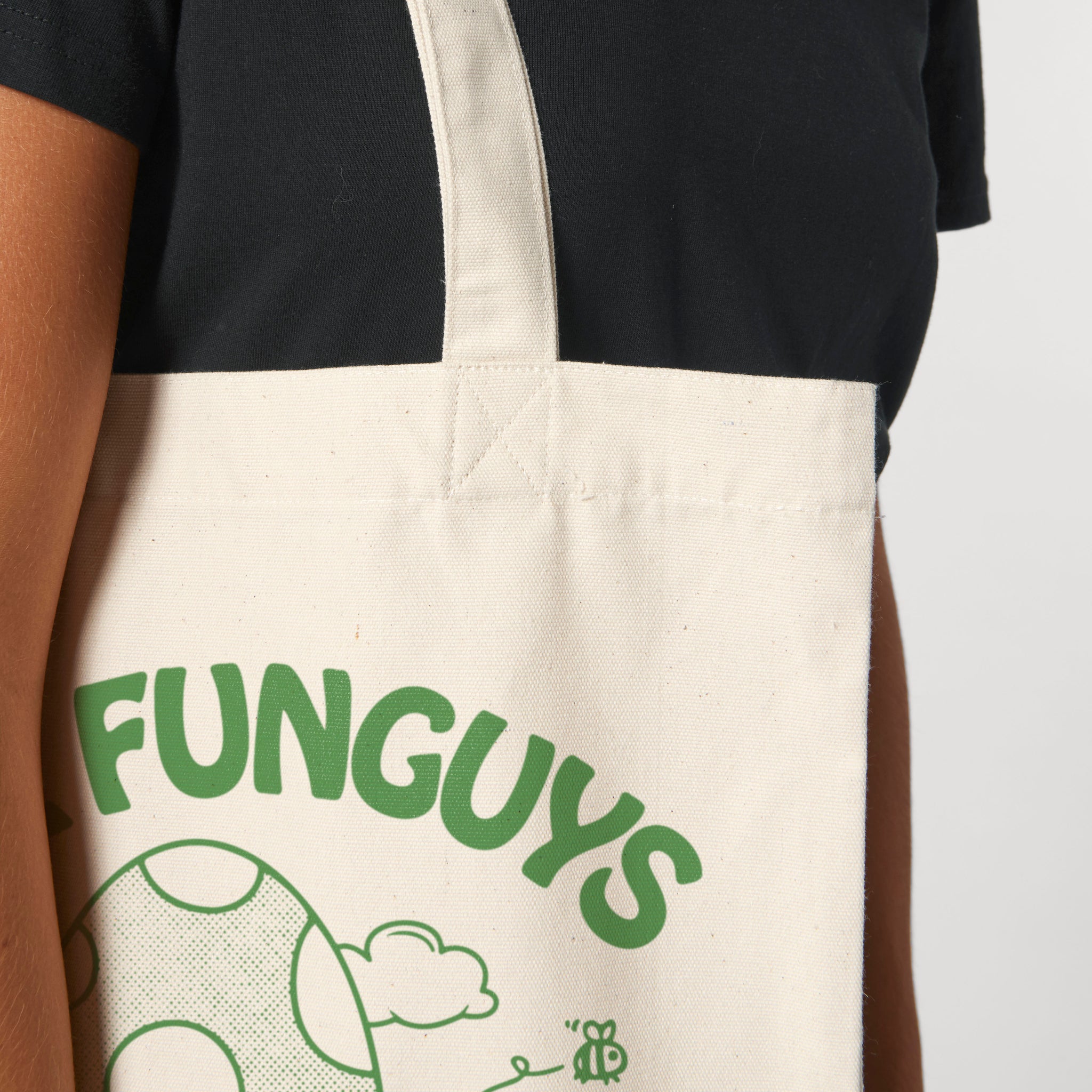 'The Funguys' organic cotton canvas tote bag