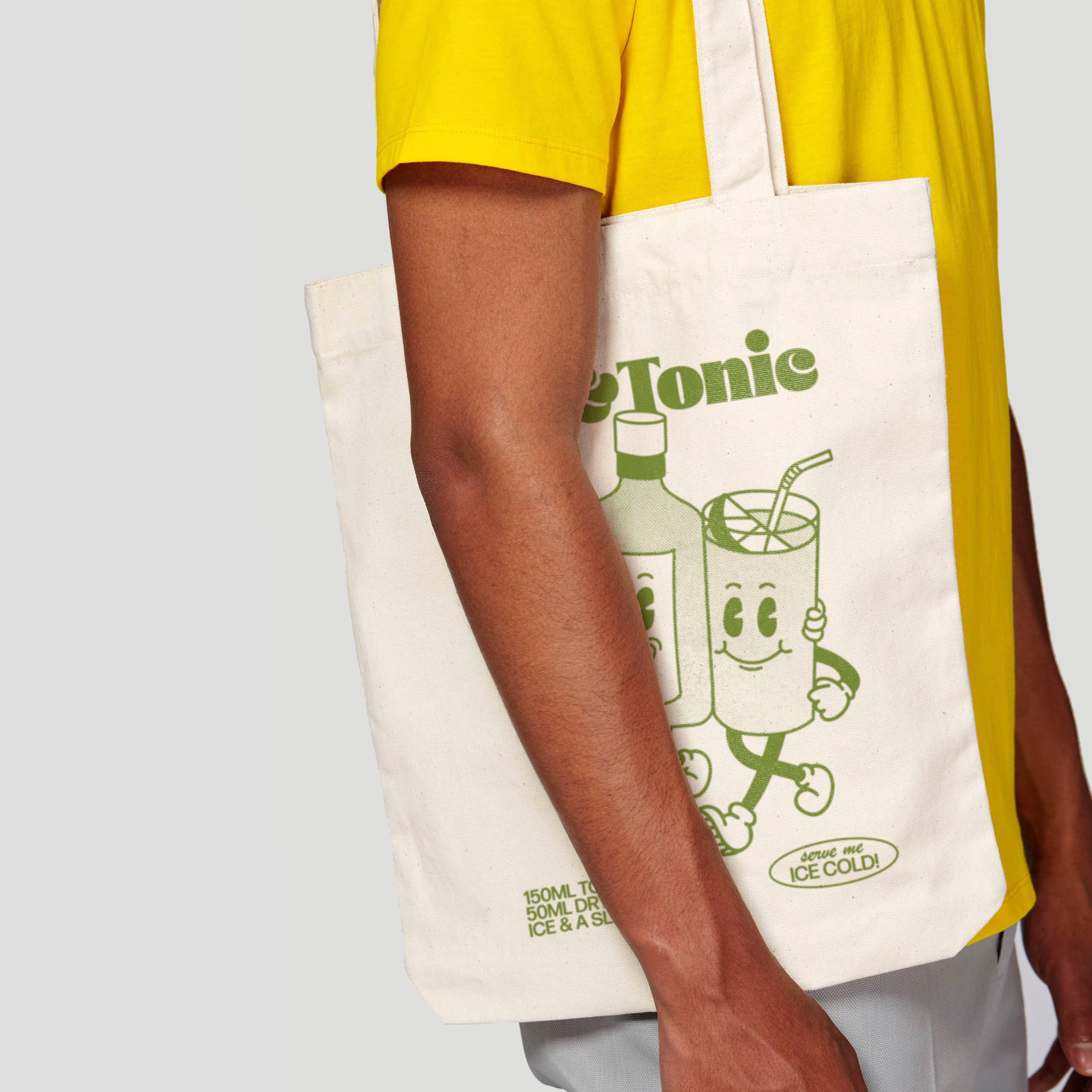 'Gin & Tonic' organic cotton canvas tote bag