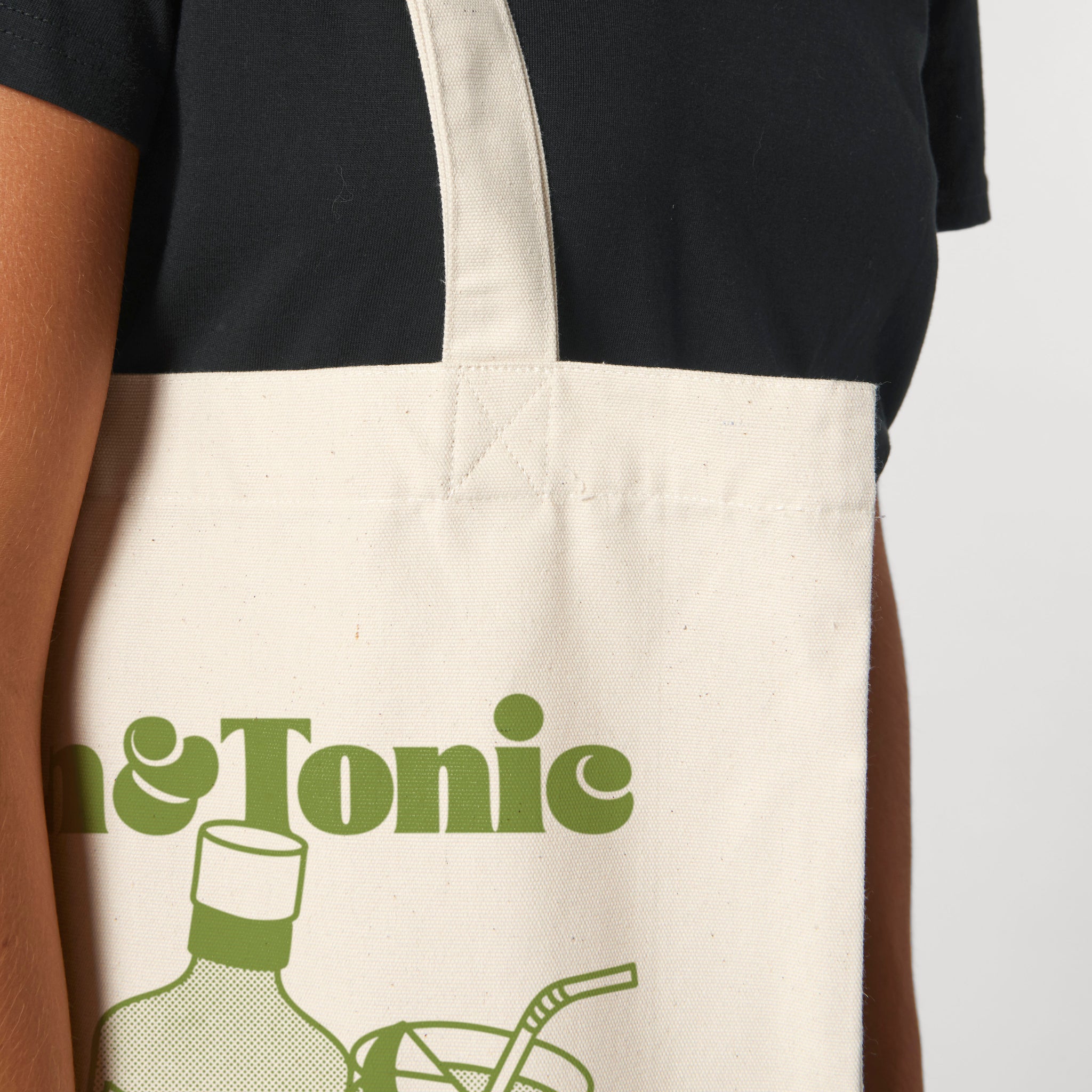 'Gin & Tonic' organic cotton canvas tote bag