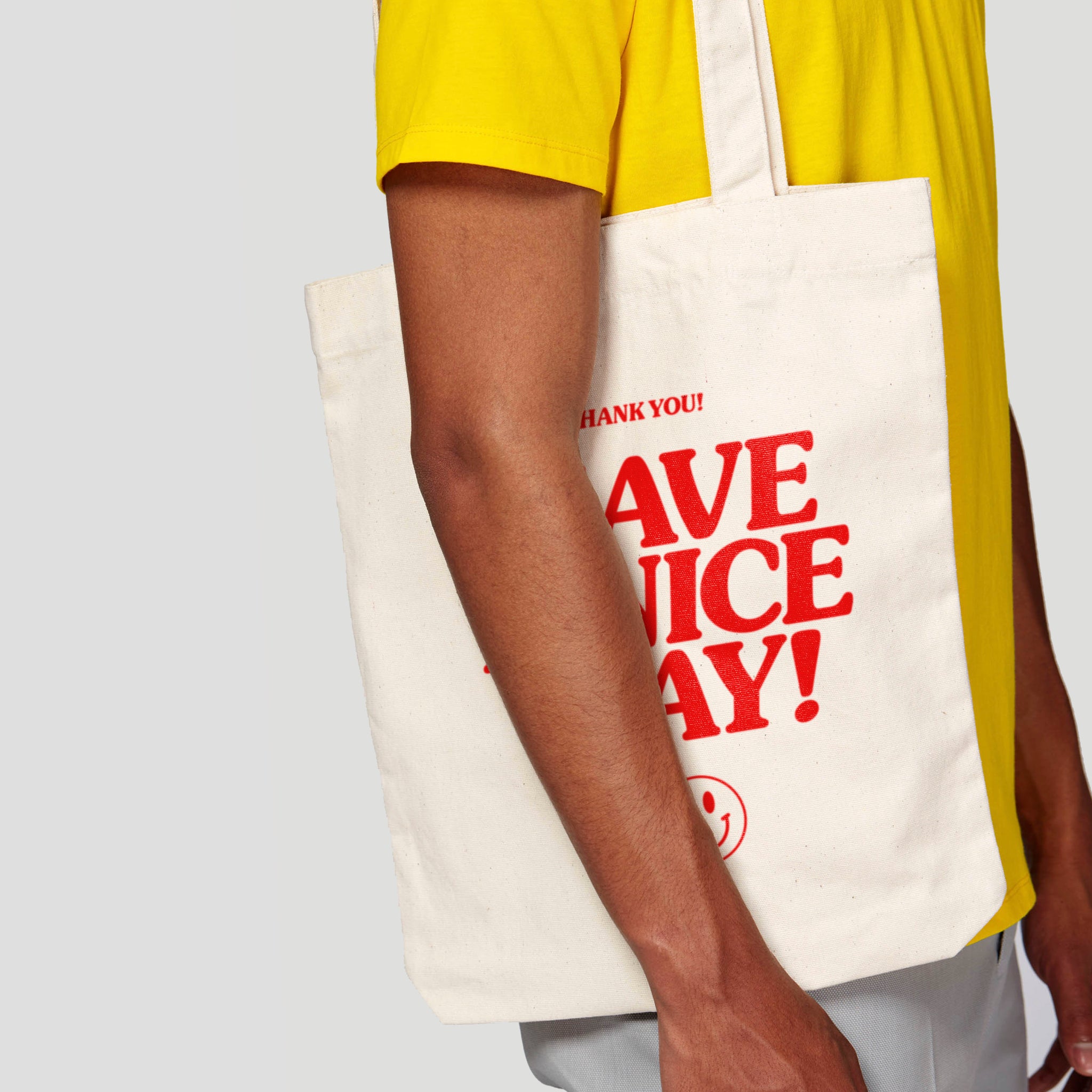 'Have A Nice Day' organic cotton canvas tote bag