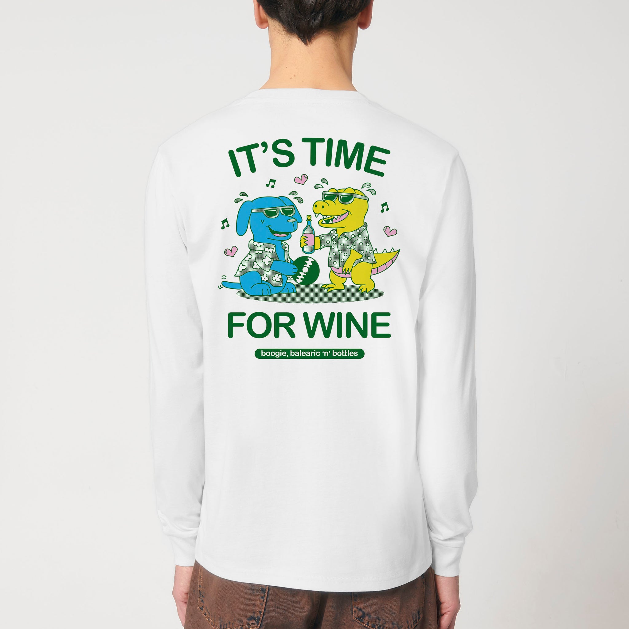 'It's Time For Wine' long sleeve T-shirt