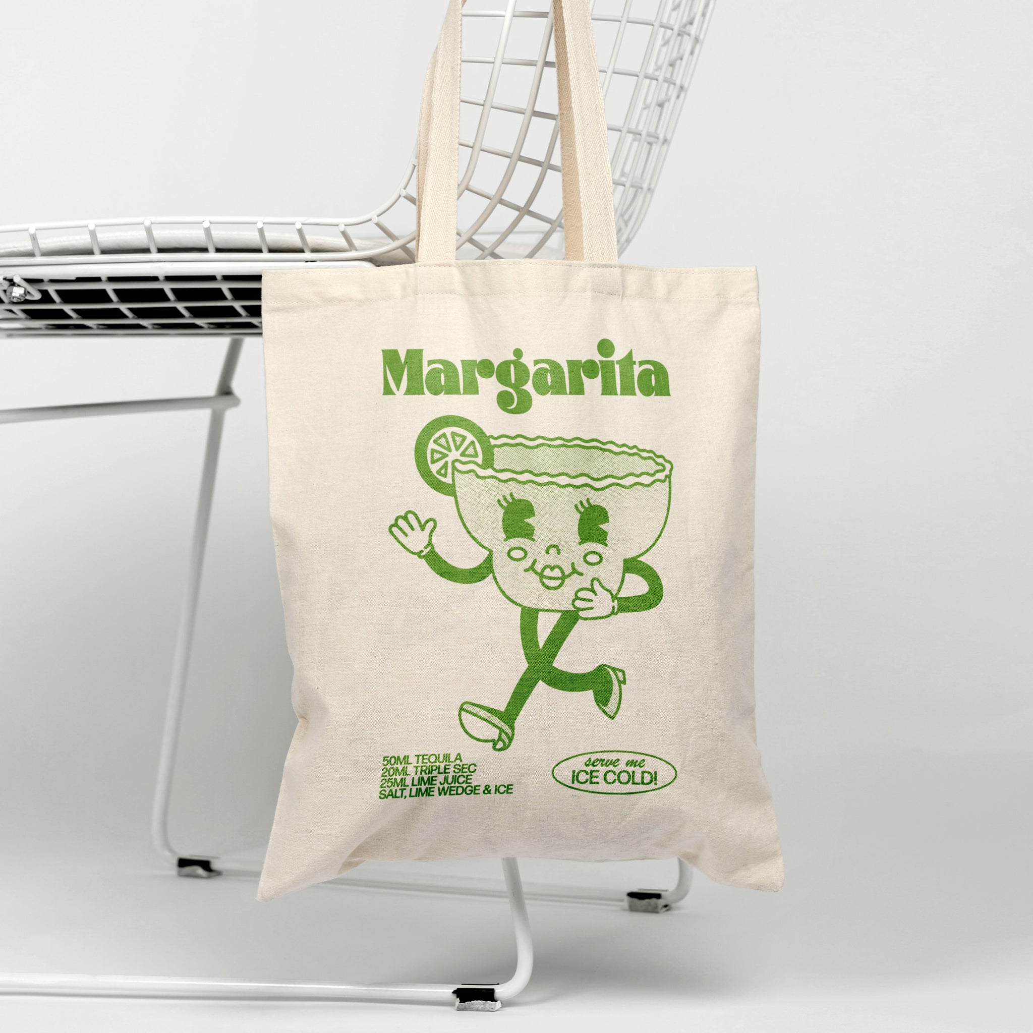 'Margarita' organic cotton canvas tote bag