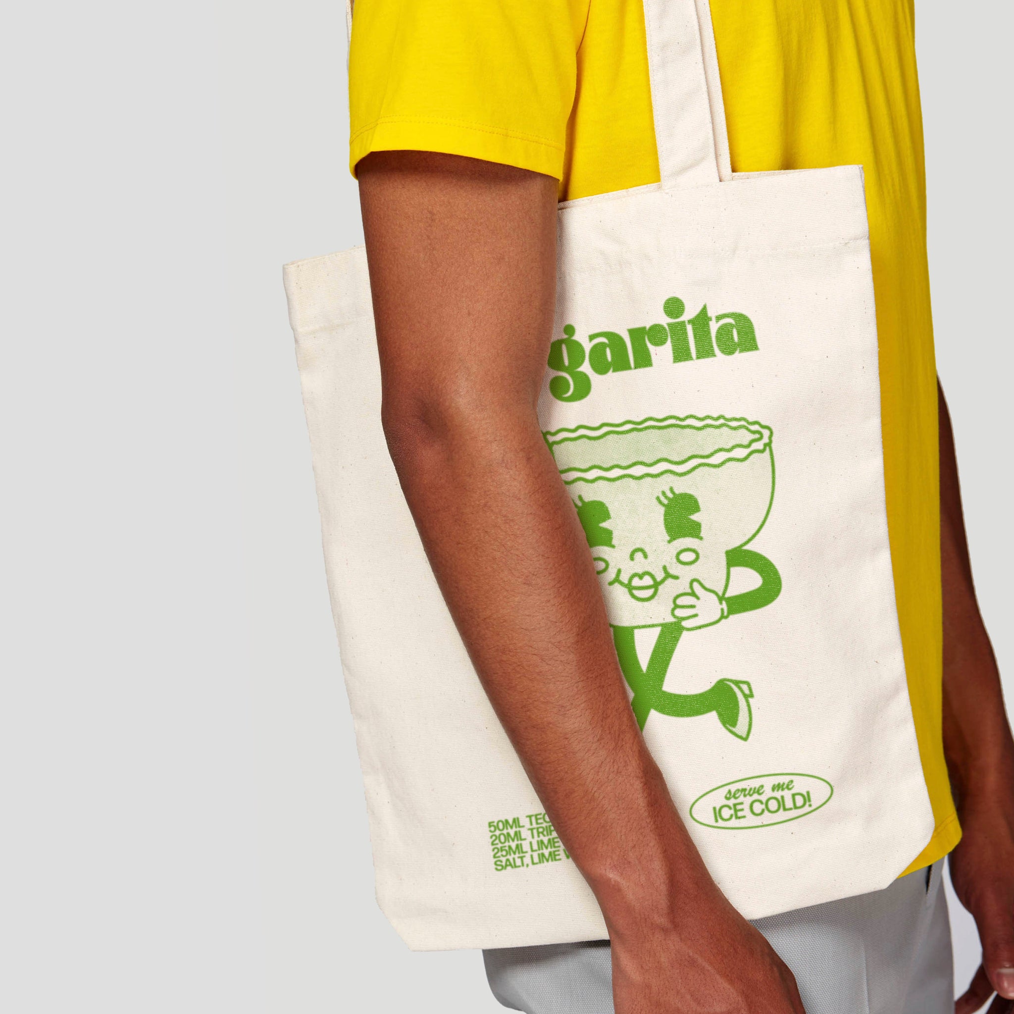 'Margarita' organic cotton canvas tote bag