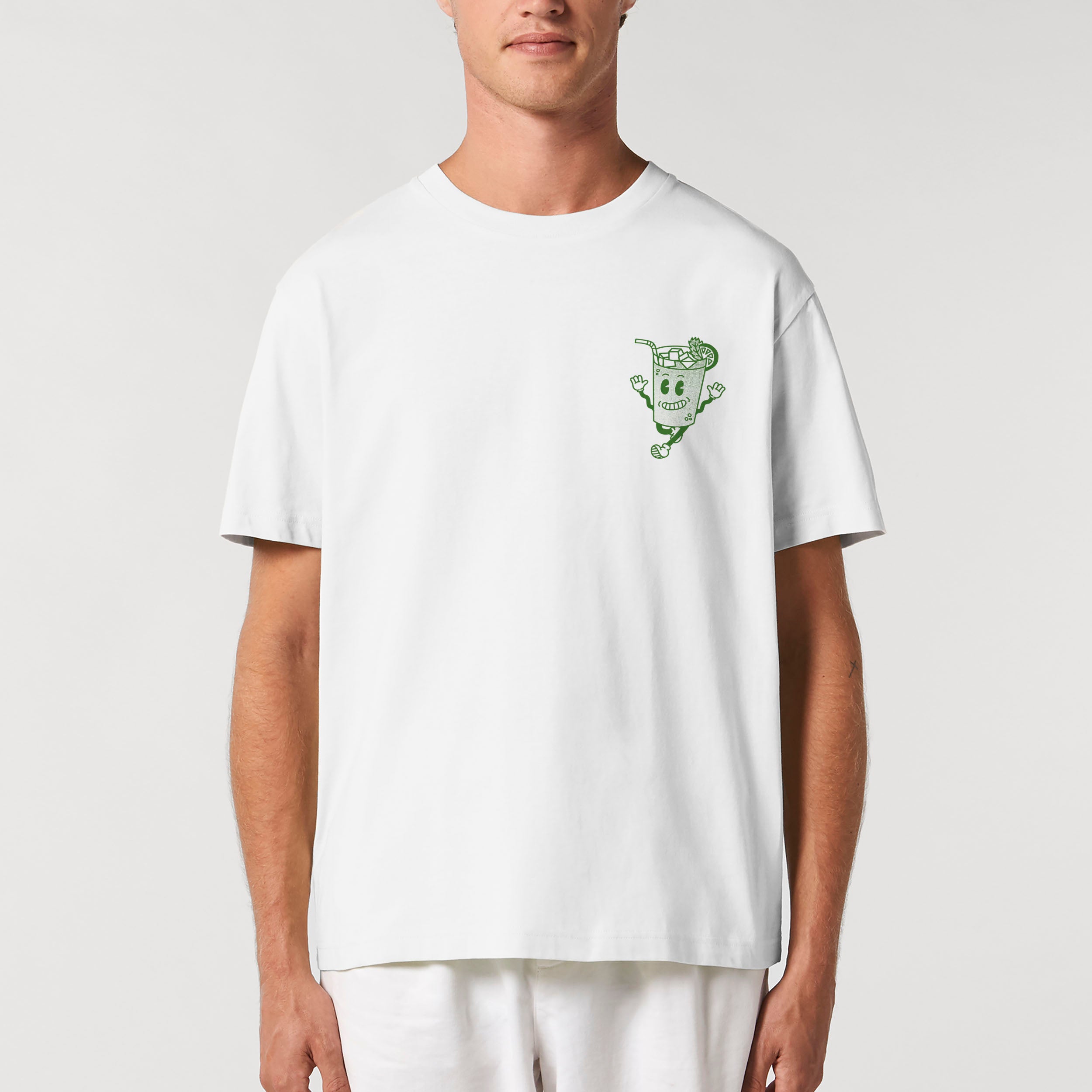 T-Shirt Uomo Mojito Panareha – Cotone Leggero Con Tasca, Colore Vissuto, Made In Portugal