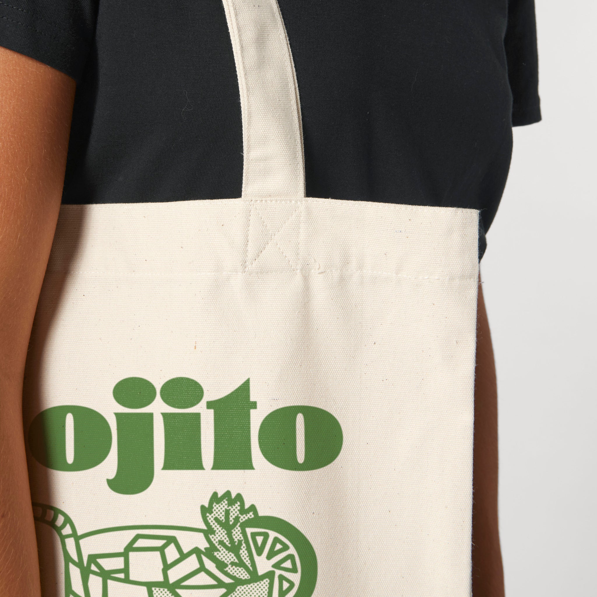 'Mojito' organic cotton canvas tote  bag