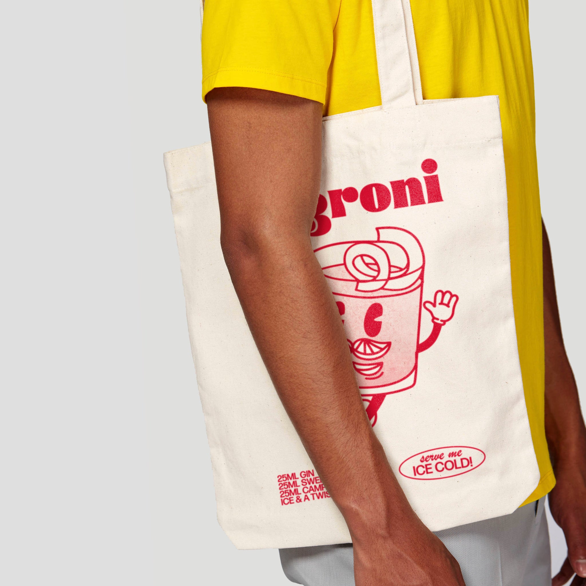 'Negroni' organic cotton canvas tote bag