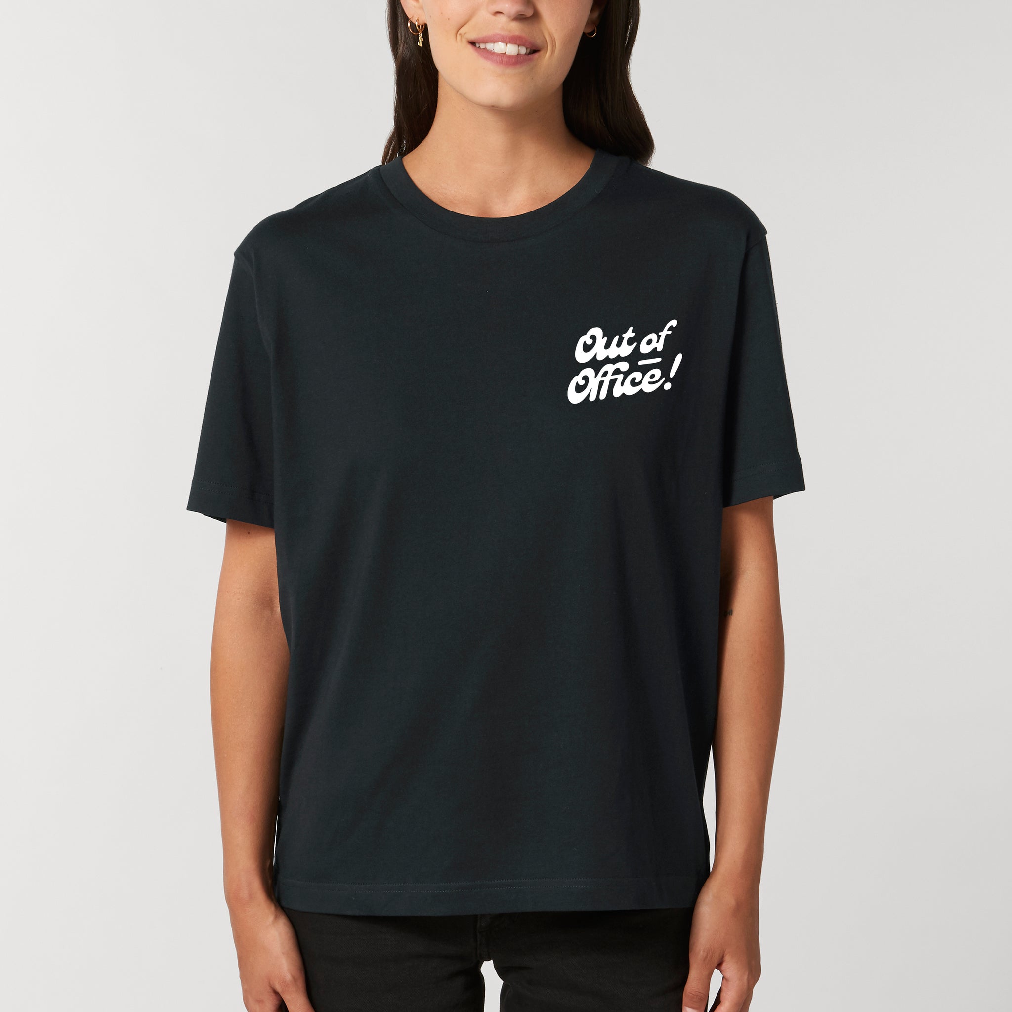 'Out Of Office' Men's Short Sleeve Black T-Shirt