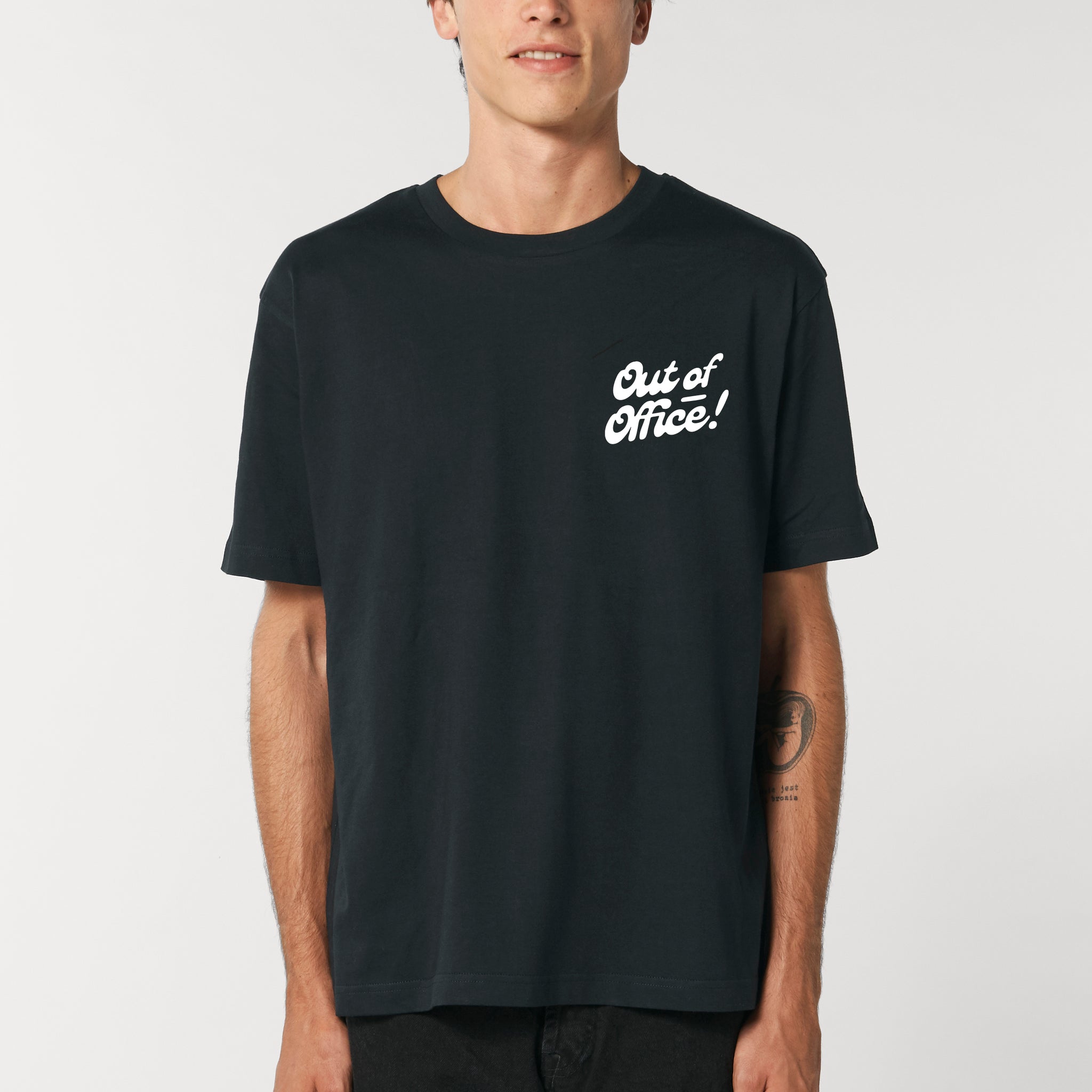 'Out Of Office' Men's Short Sleeve Black T-Shirt