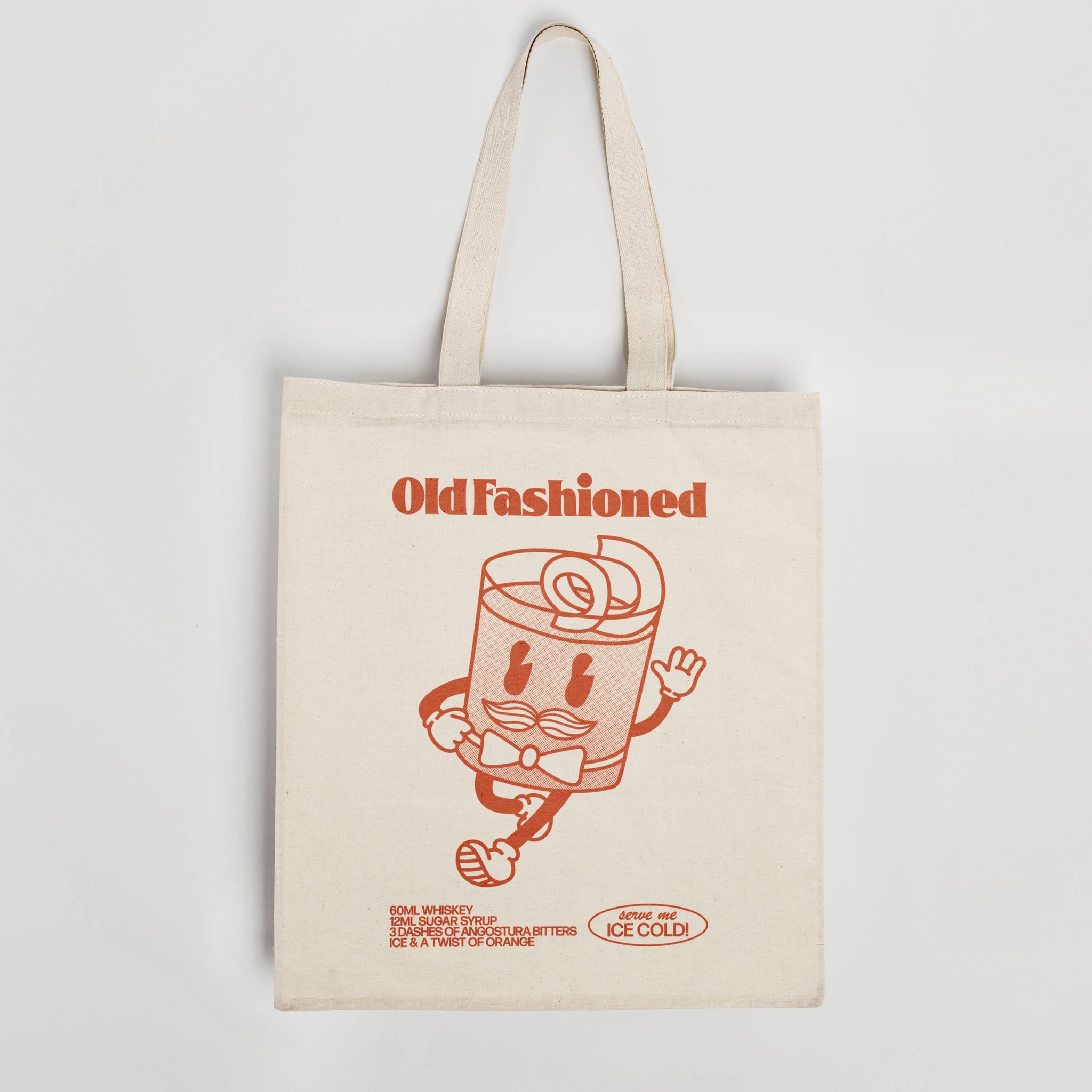'Old Fashioned' organic cotton canvas tote bag