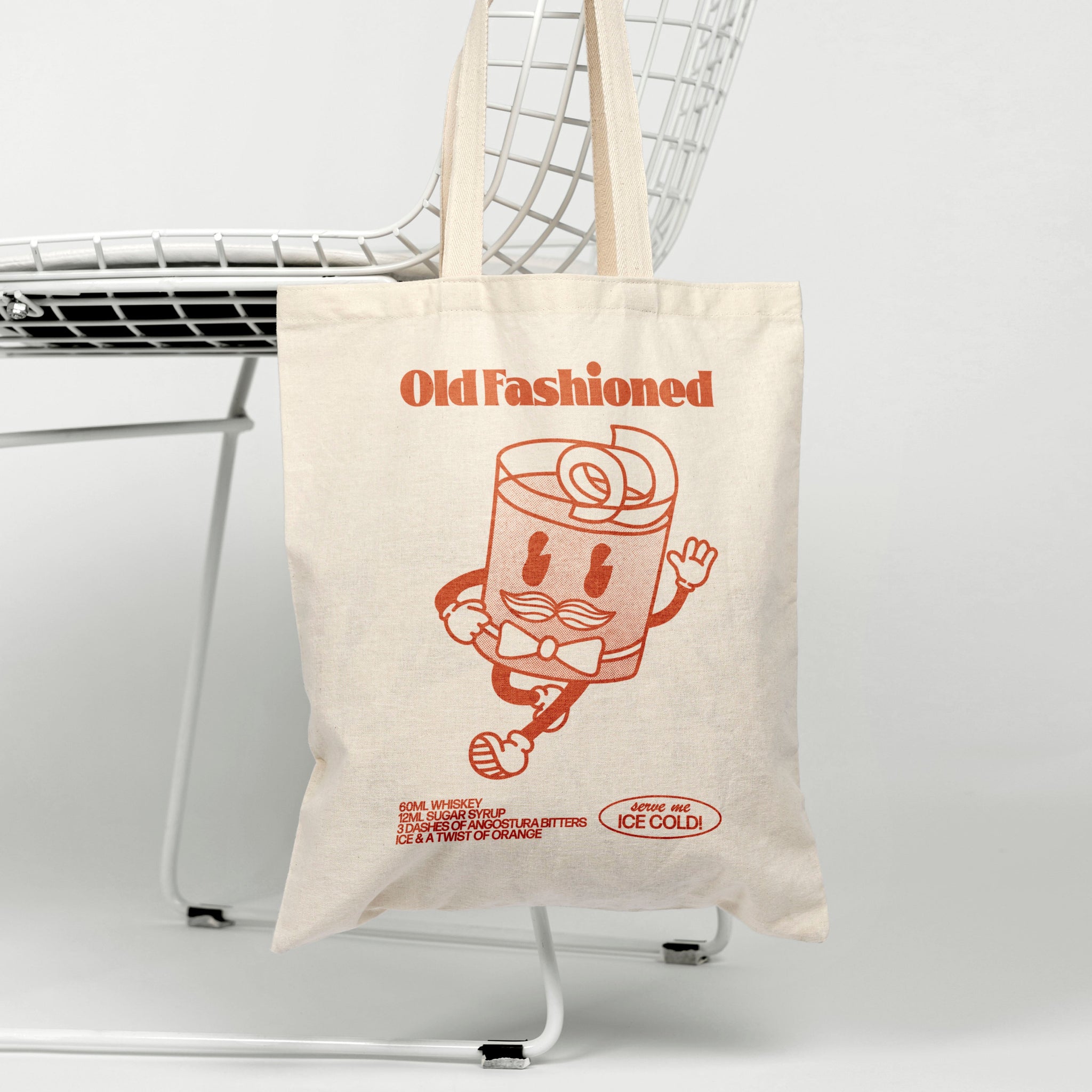 'Old Fashioned' organic cotton canvas tote bag