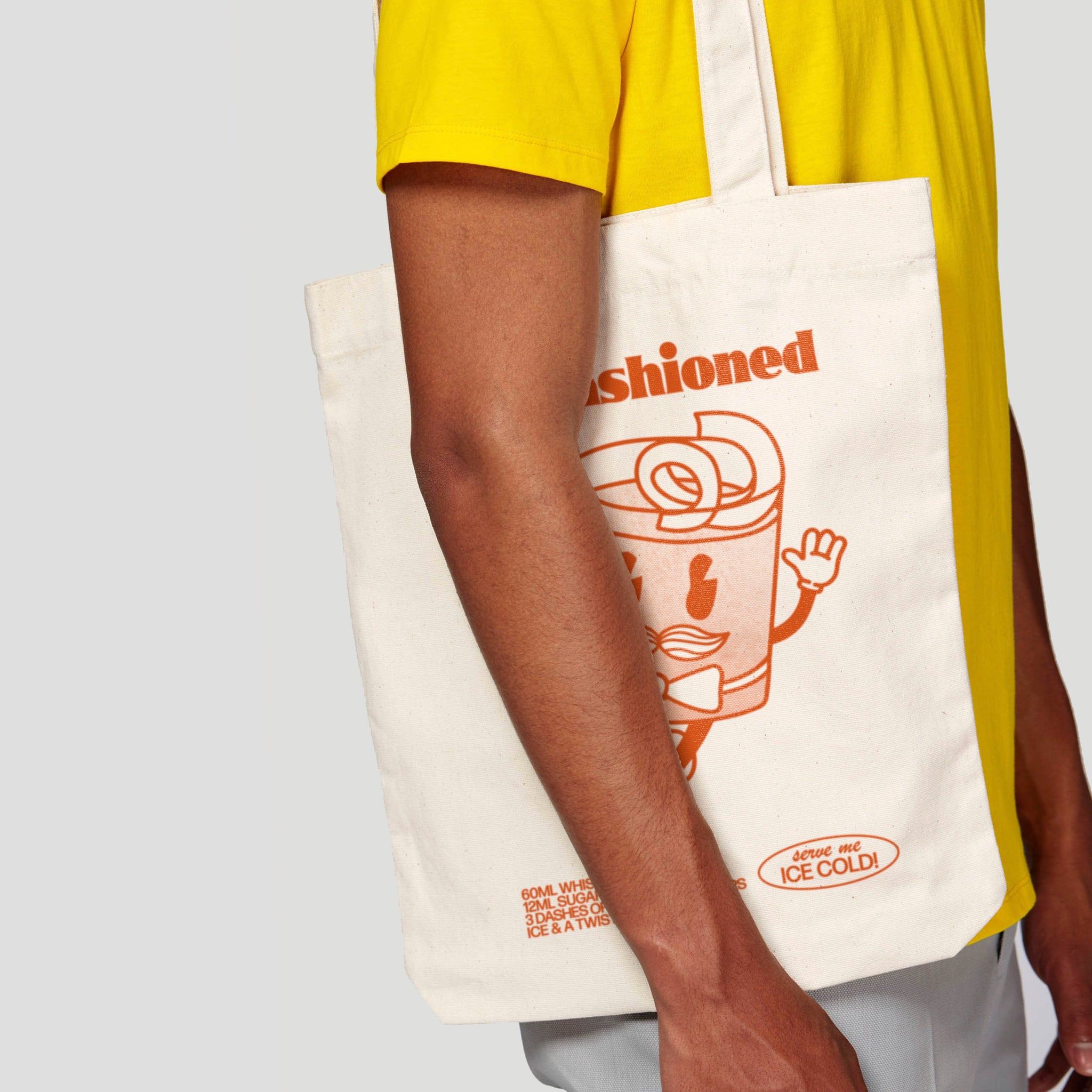 'Old Fashioned' organic cotton canvas tote bag