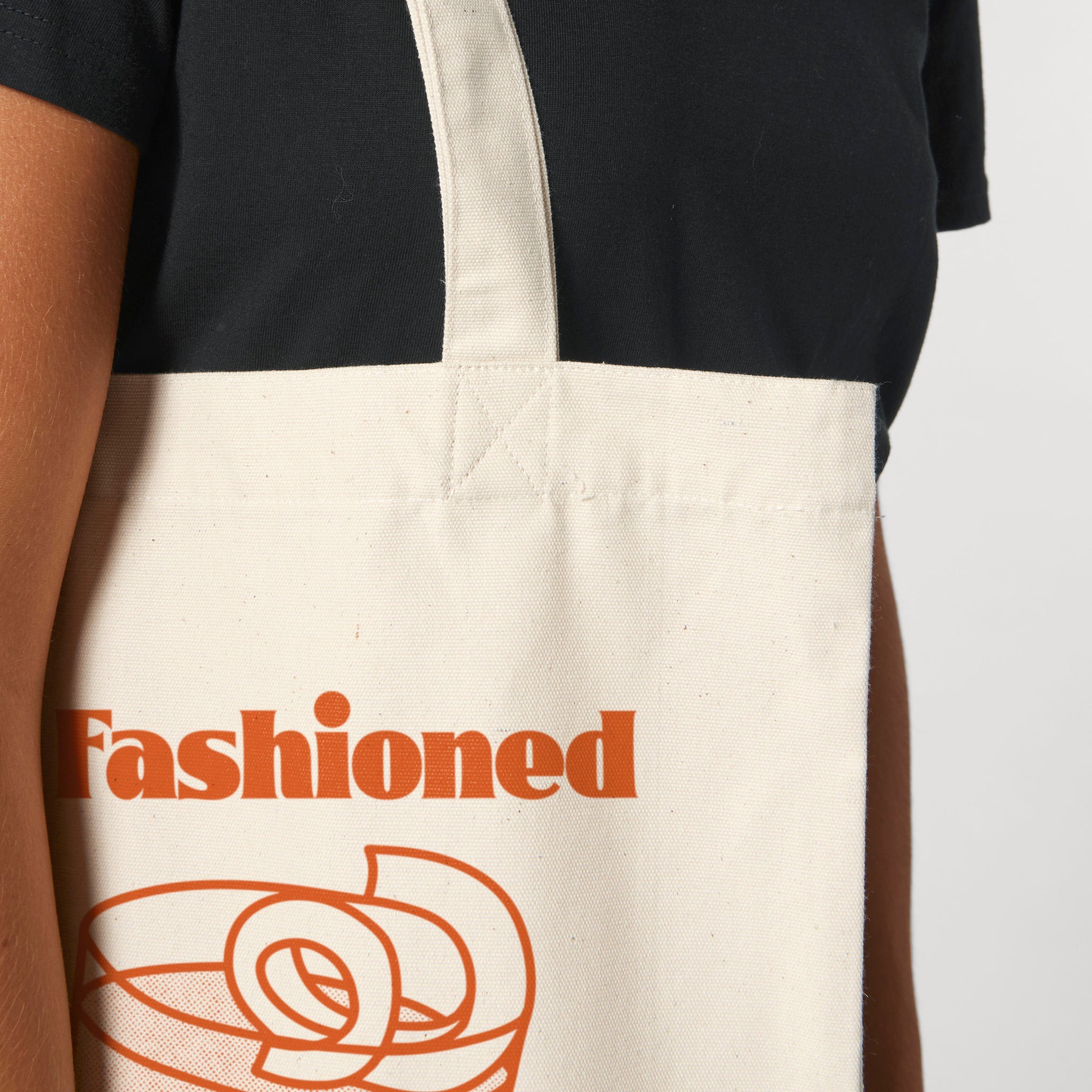 'Old Fashioned' organic cotton canvas tote bag