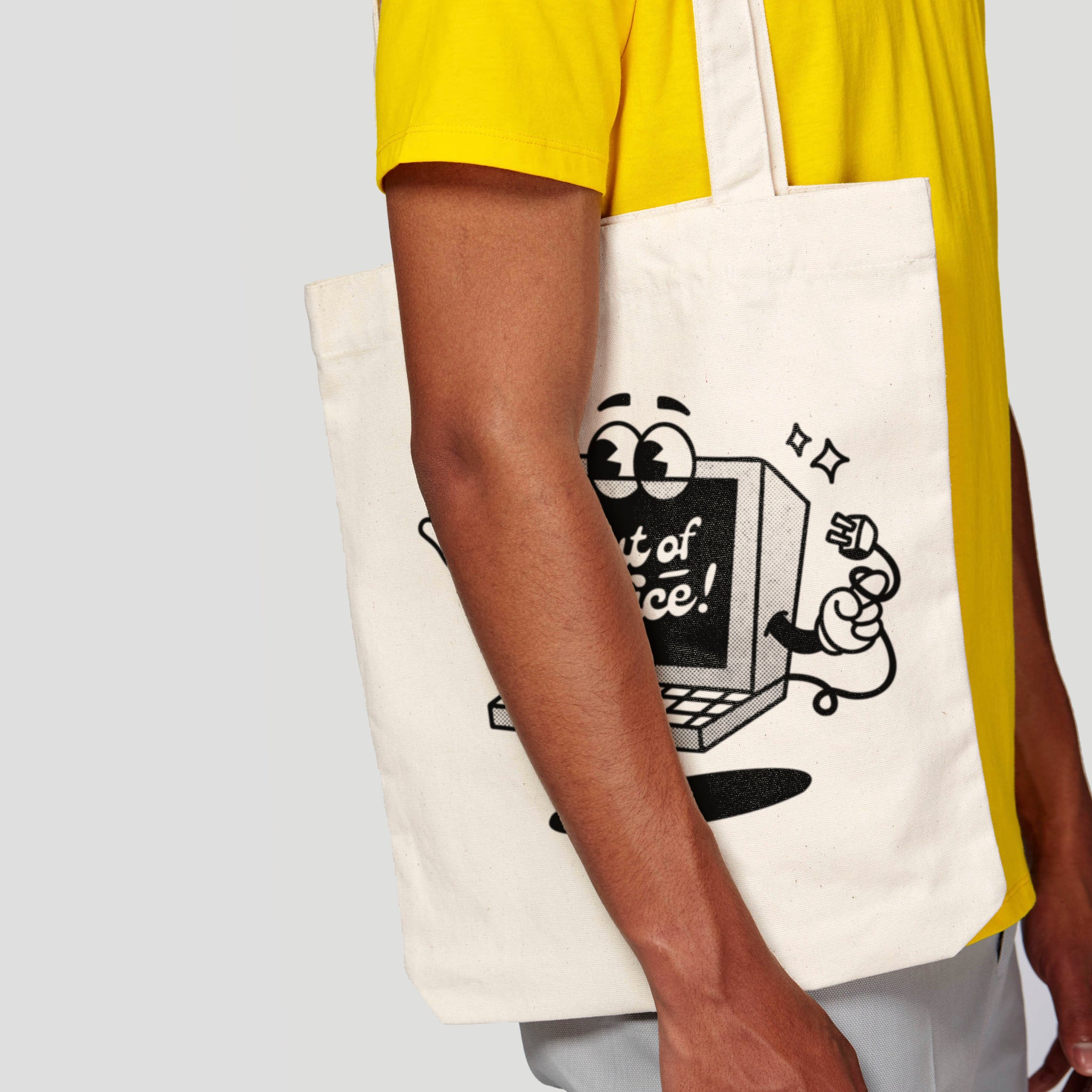 'Out Of Office' organic cotton canvas tote bag