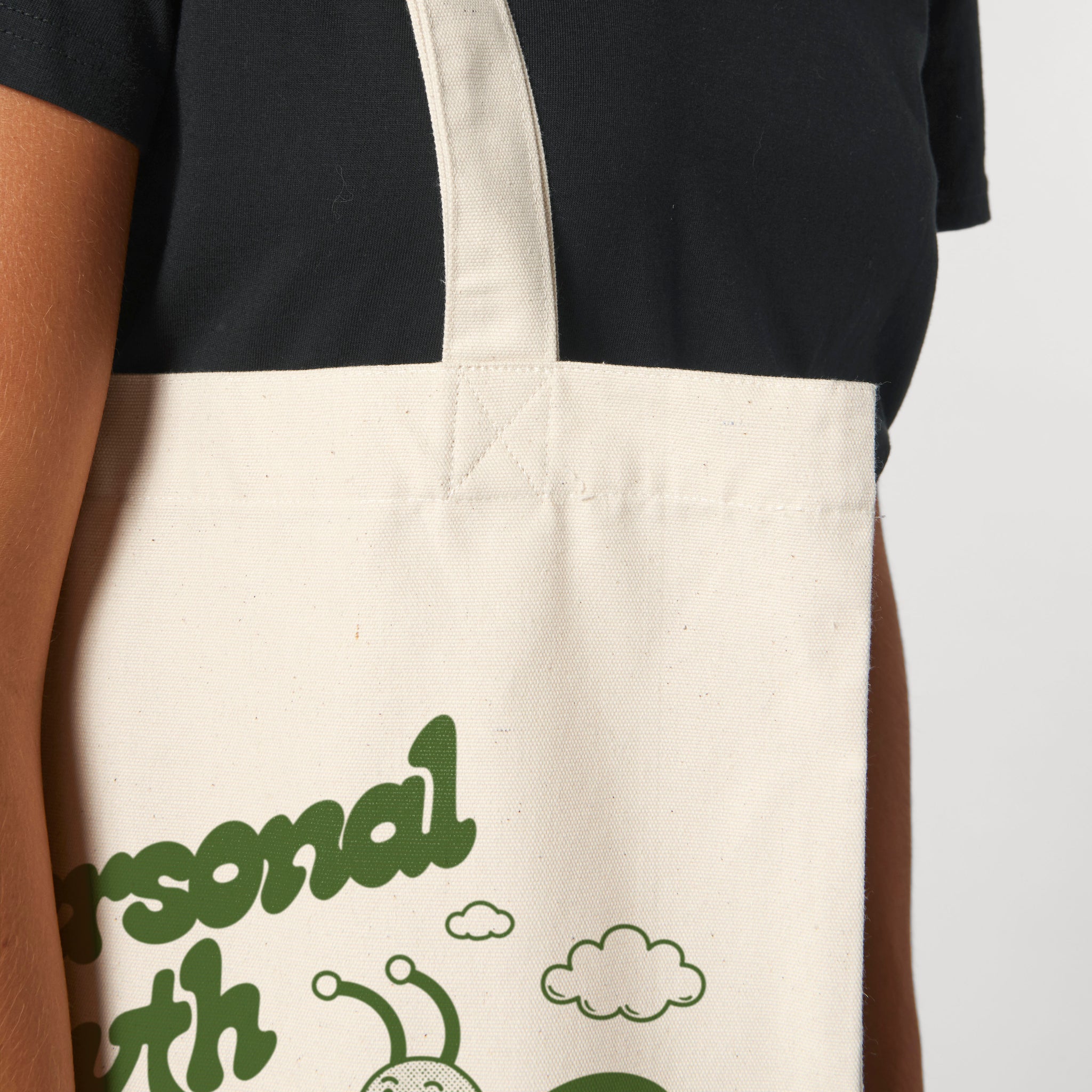 'Personal Growth' organic cotton canvas tote bag