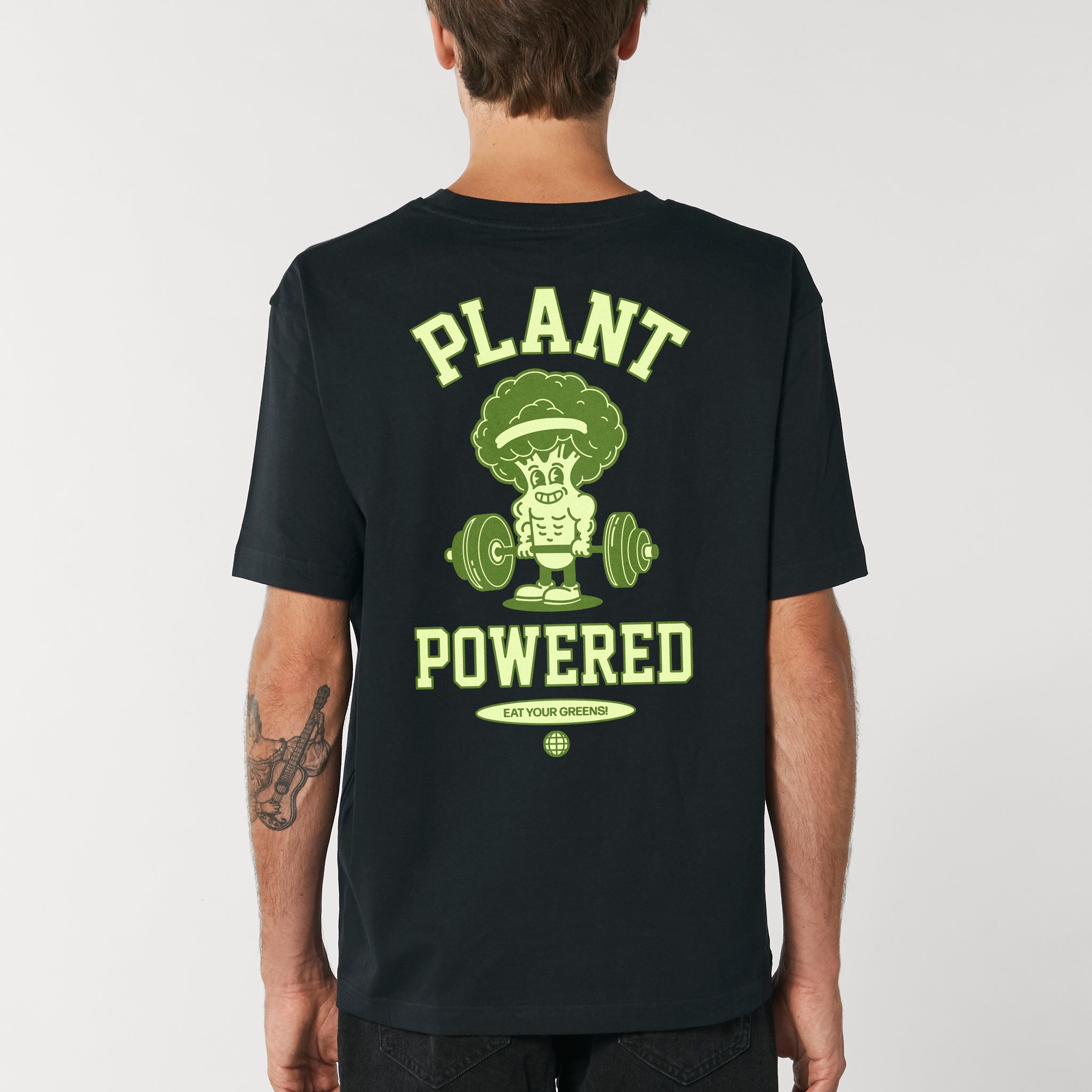 'Plant Powered' Black T-Shirt