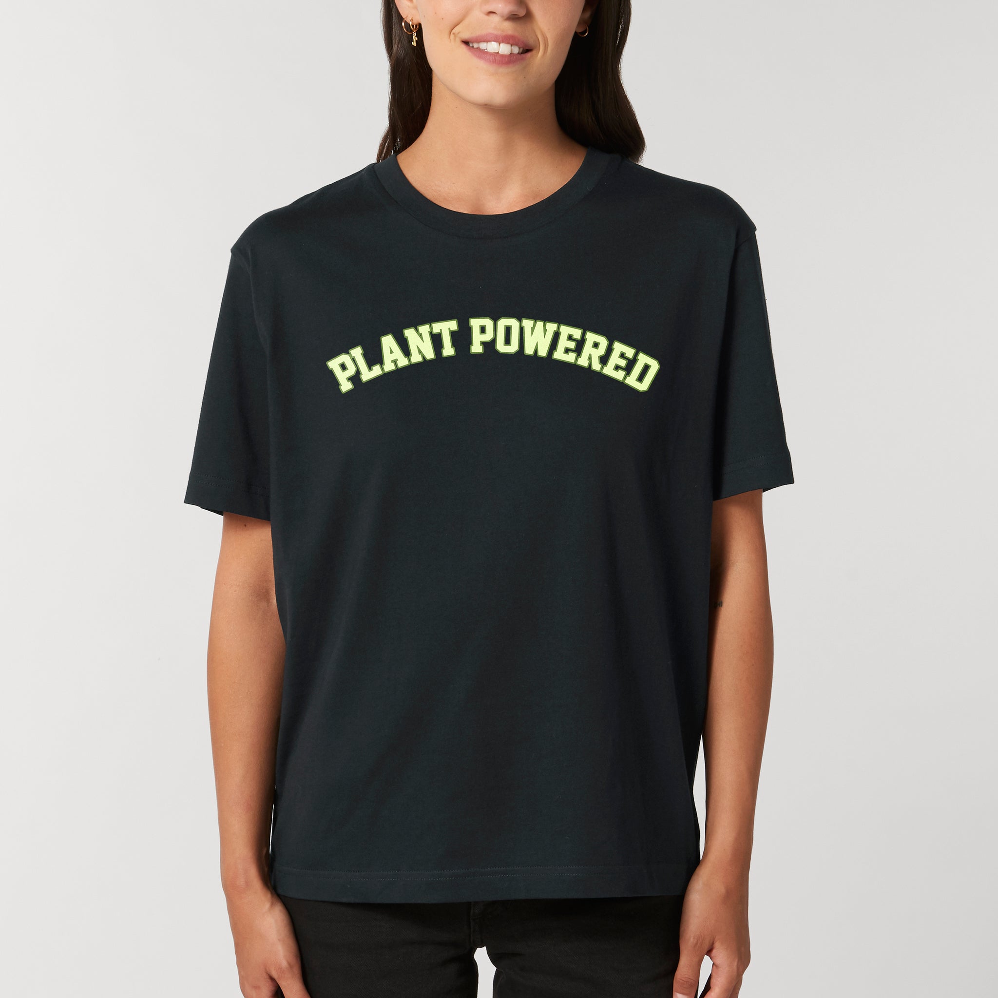 'Plant Powered' Black T-Shirt