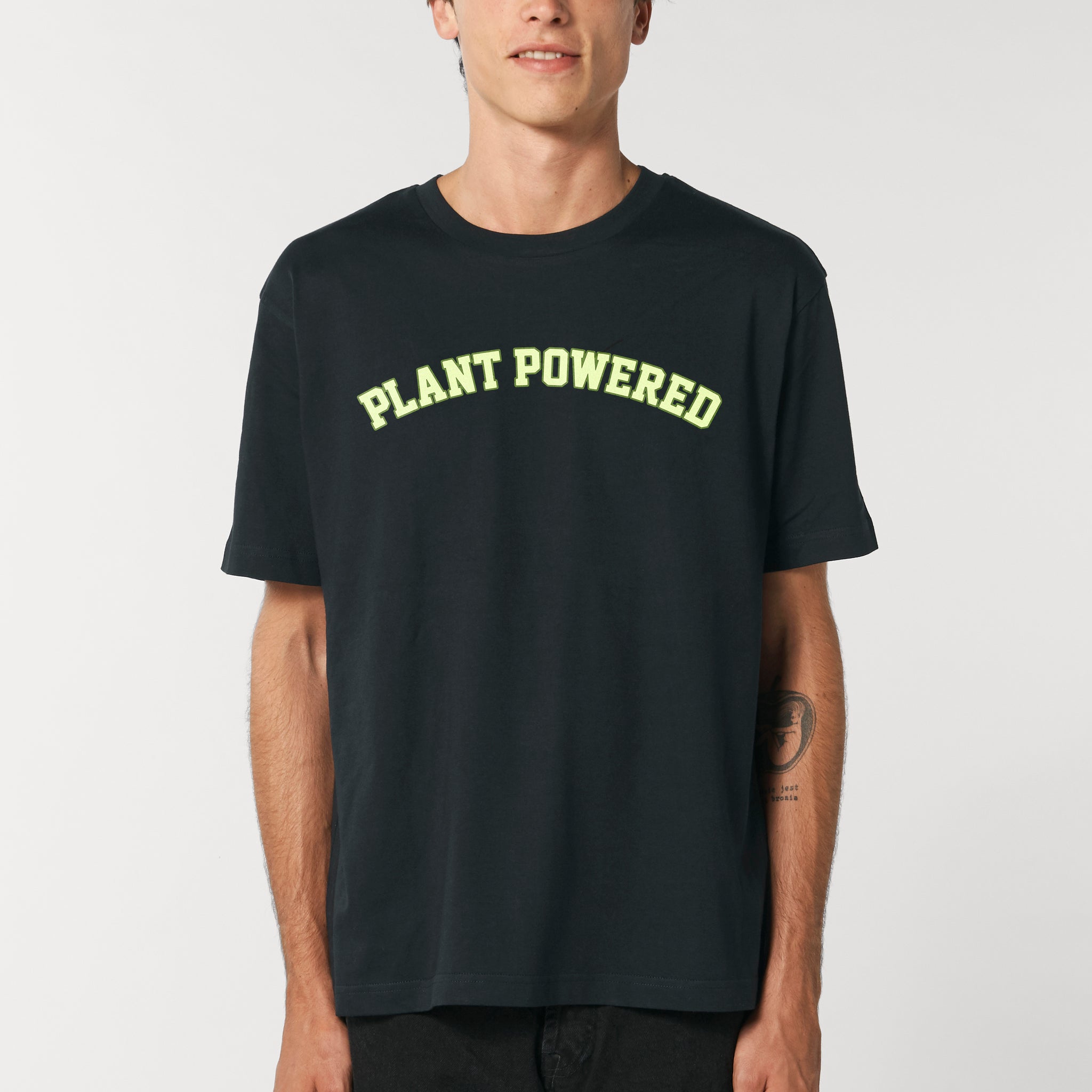 'Plant Powered' Black T-Shirt