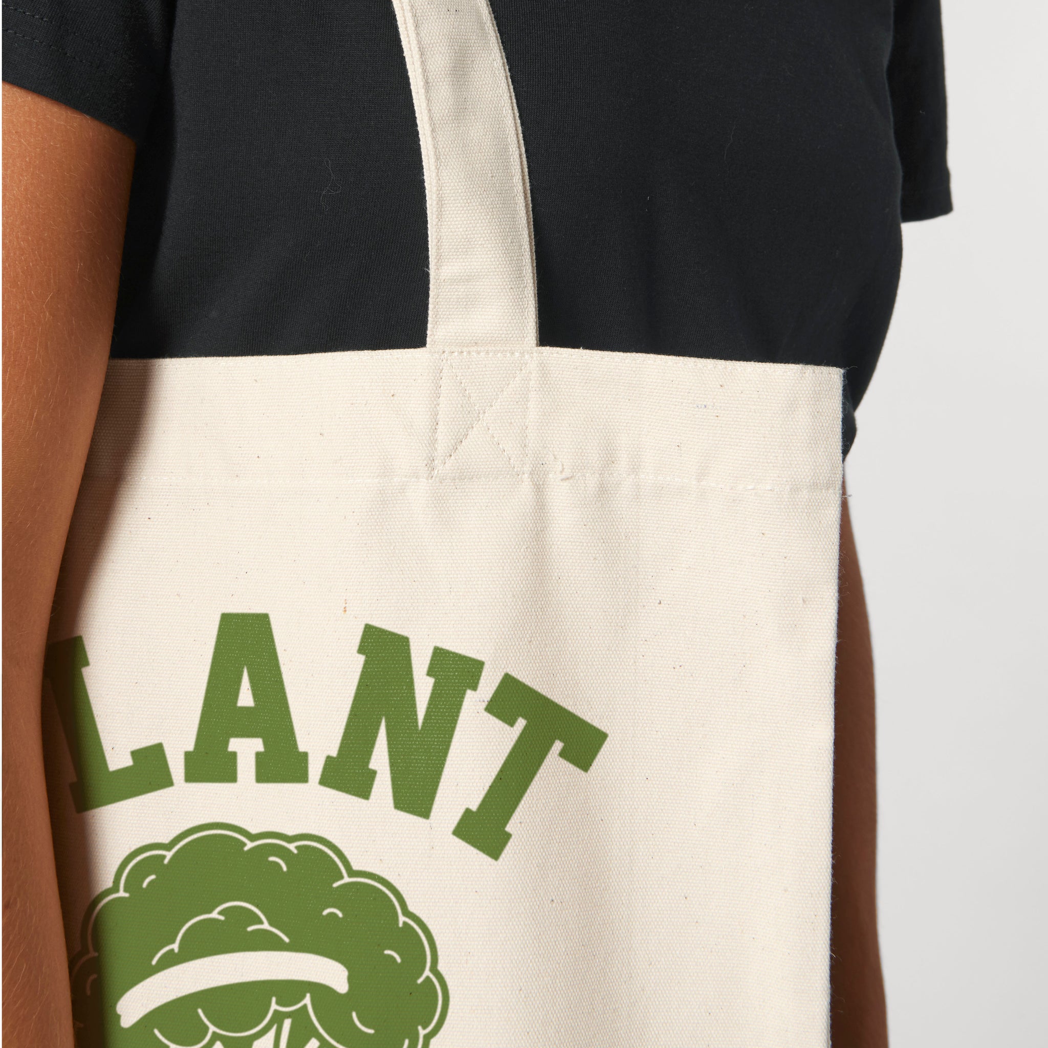 'Plant Powered' organic cotton canvas tote bag