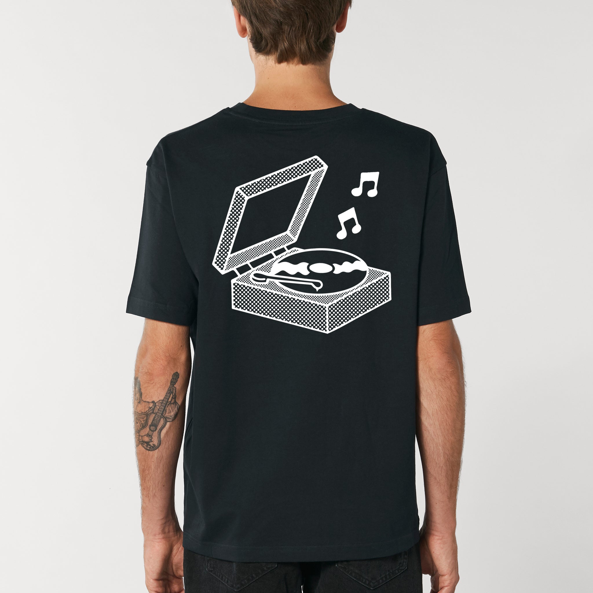 'Record Player' Black T-shirt