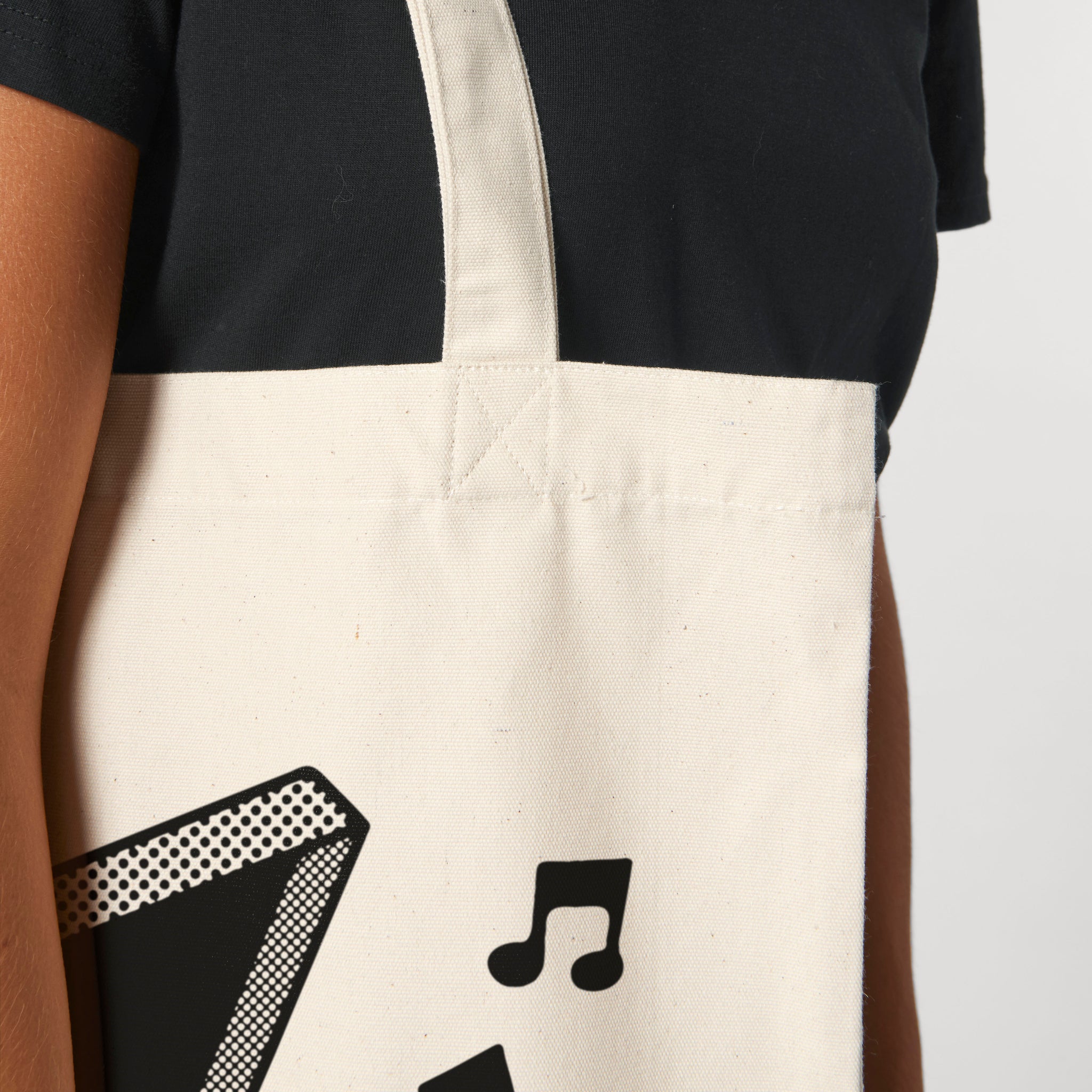 'Record Player' organic cotton canvas tote bag