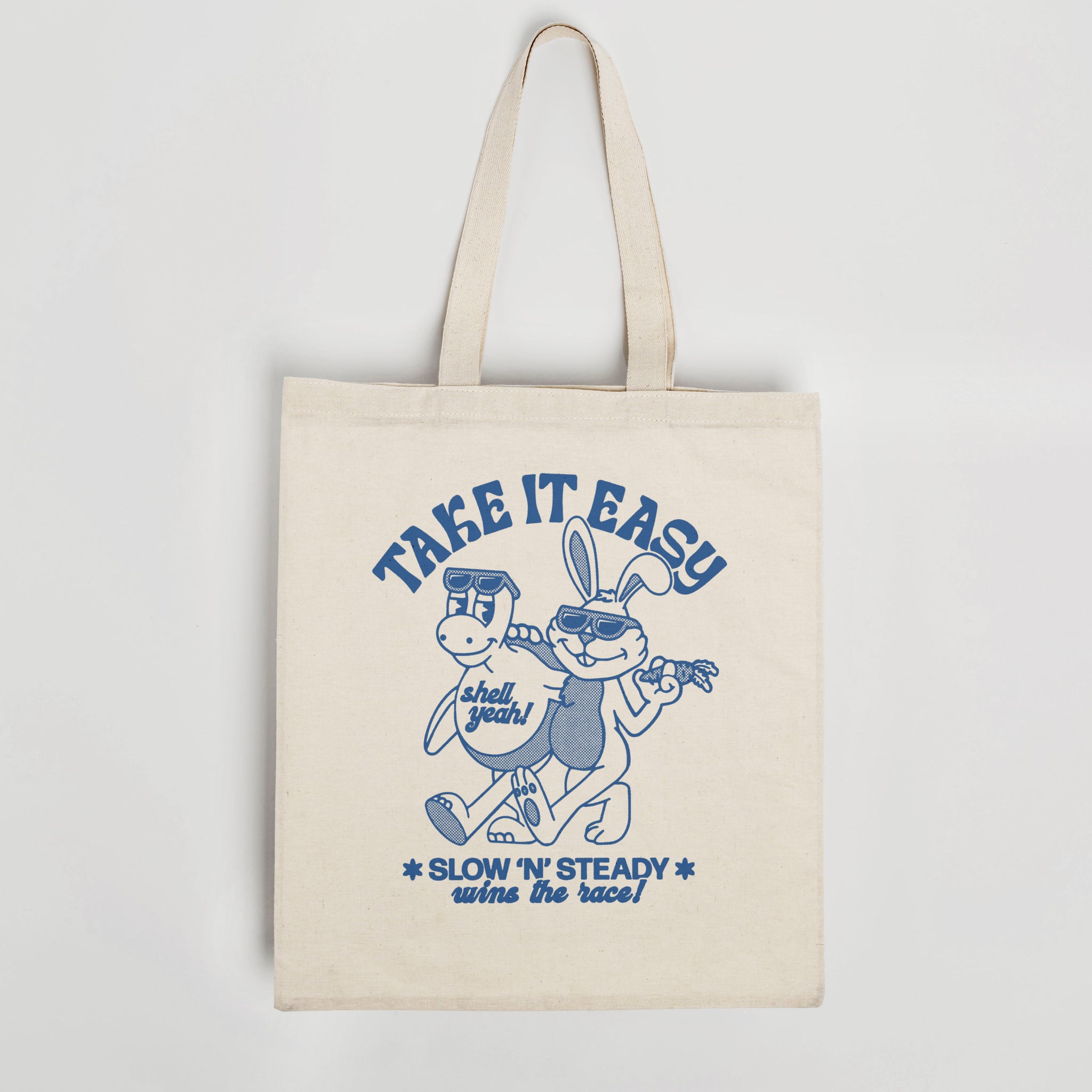 'Take It Easy' organic cotton canvas tote bag