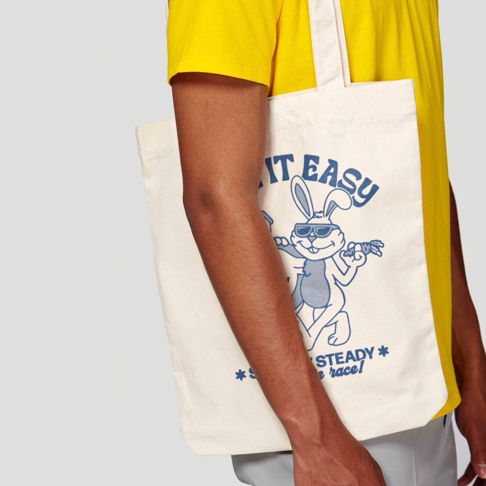 'Take It Easy' organic cotton canvas tote bag