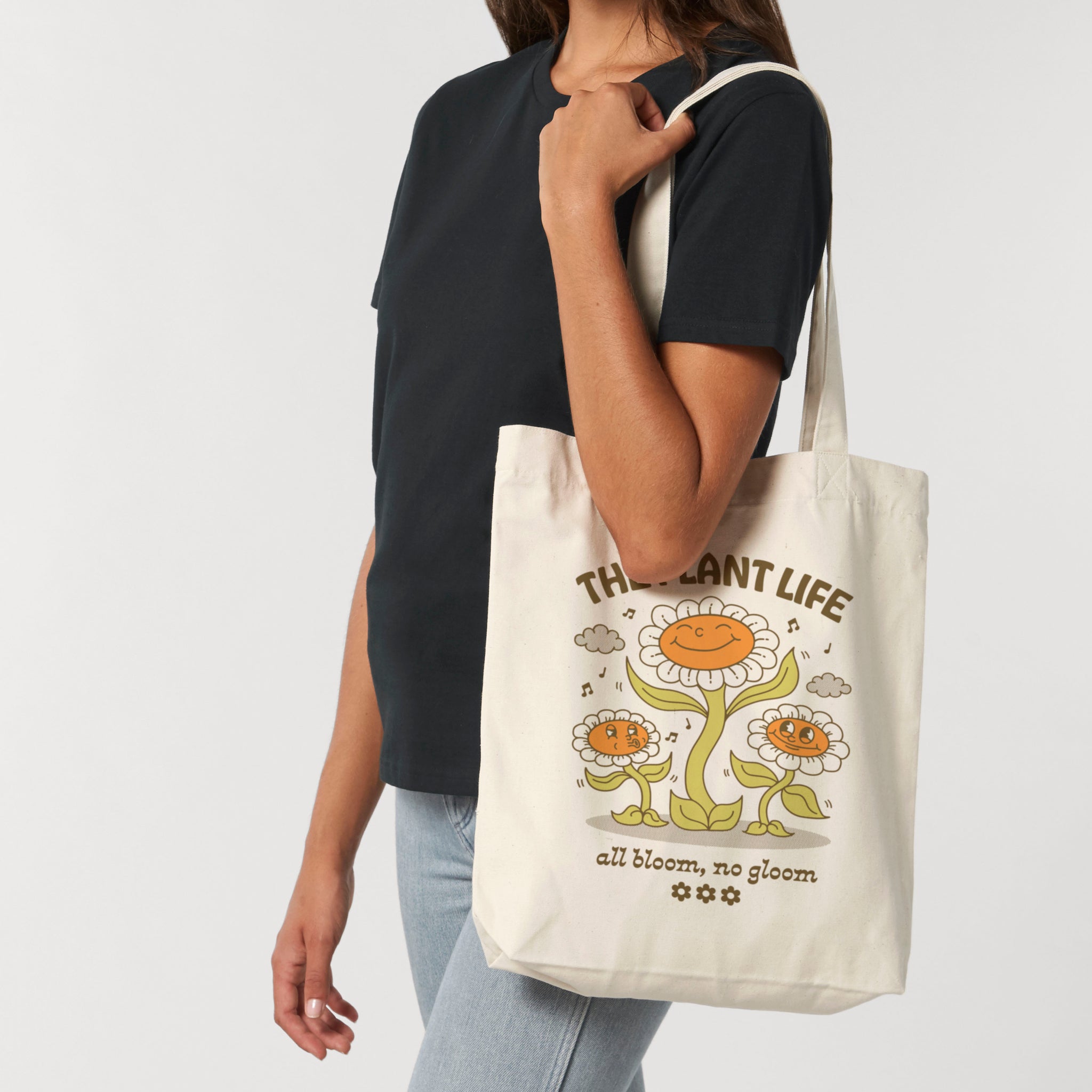 'The Plant Life' organic cotton canvas tote bag