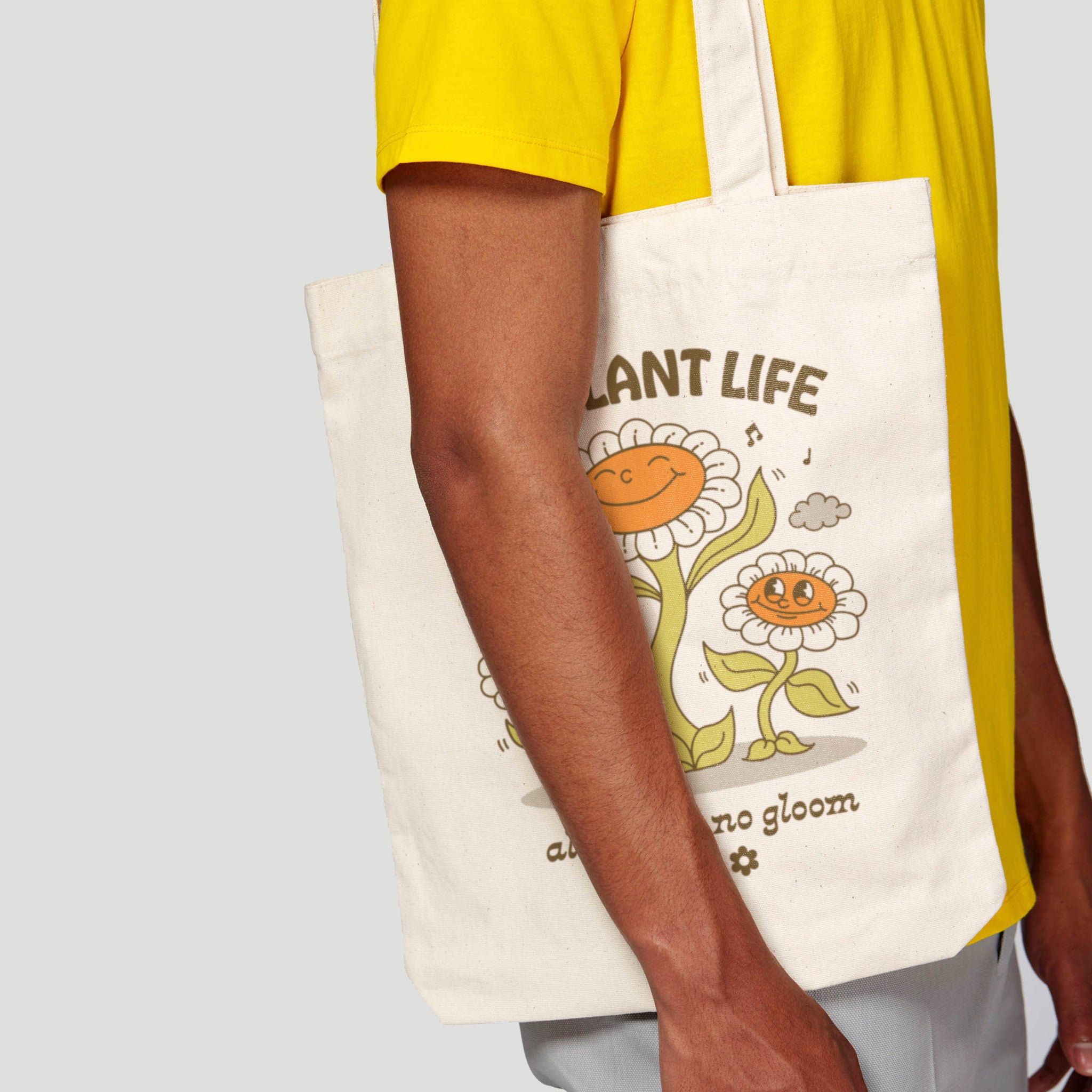 'The Plant Life' organic cotton canvas tote bag