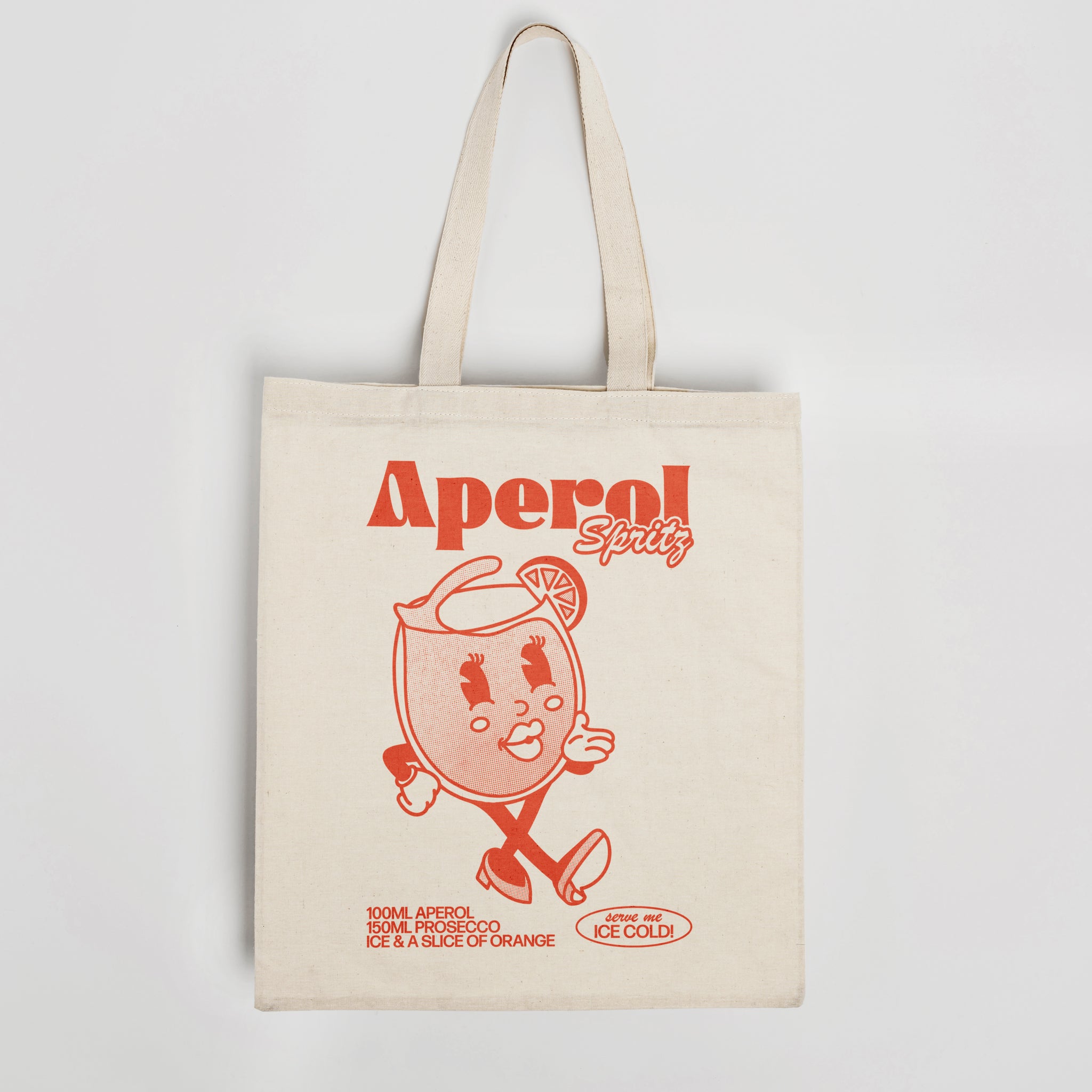 'Aperol Spritz' organic cotton canvas tote bag