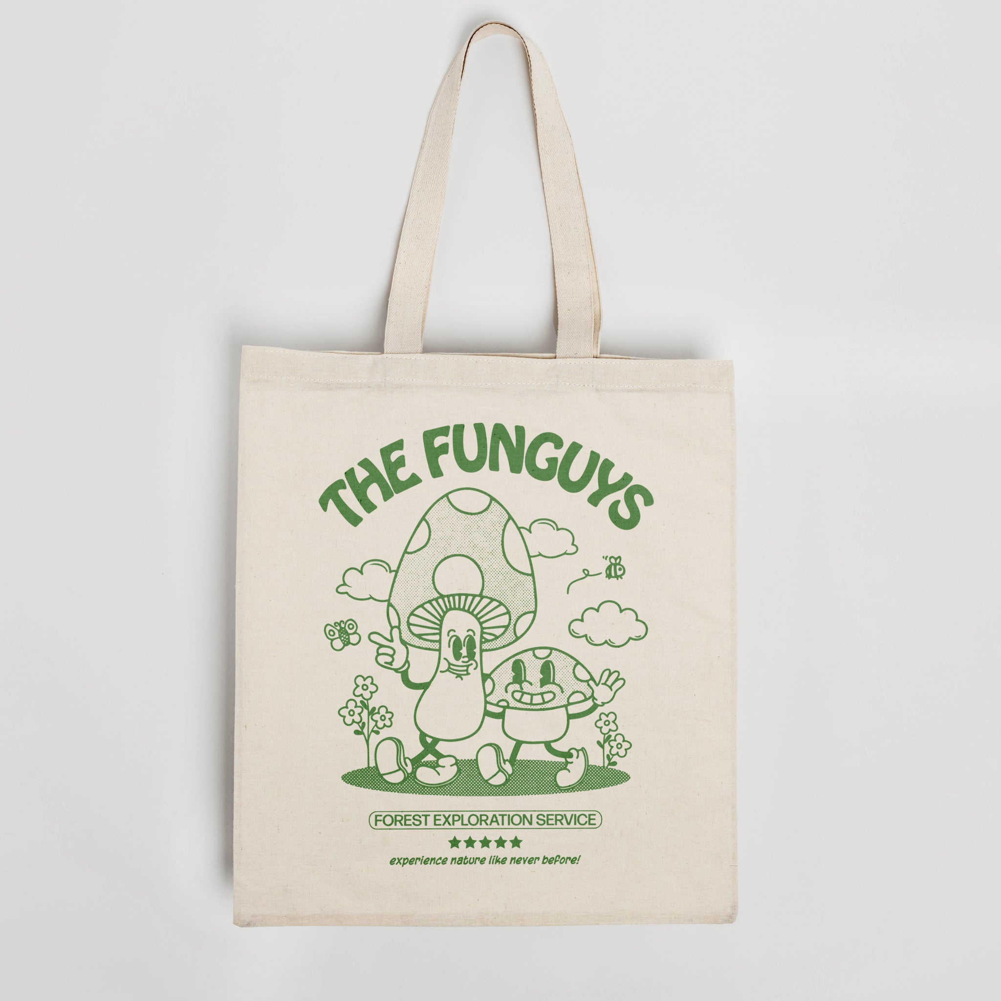 'The Funguys' organic cotton canvas tote bag