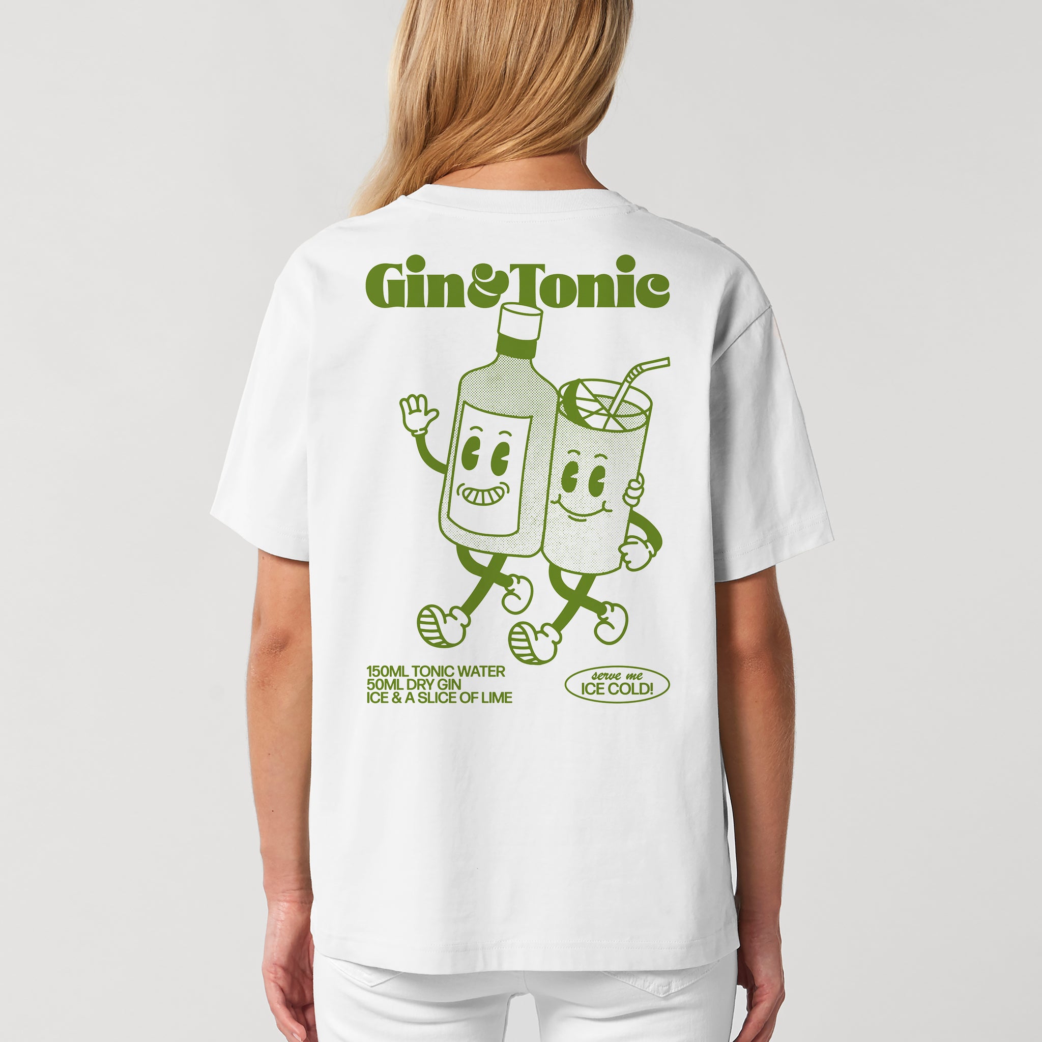'Gin & Tonic' Short Sleeve Organic Cotton T-shirt