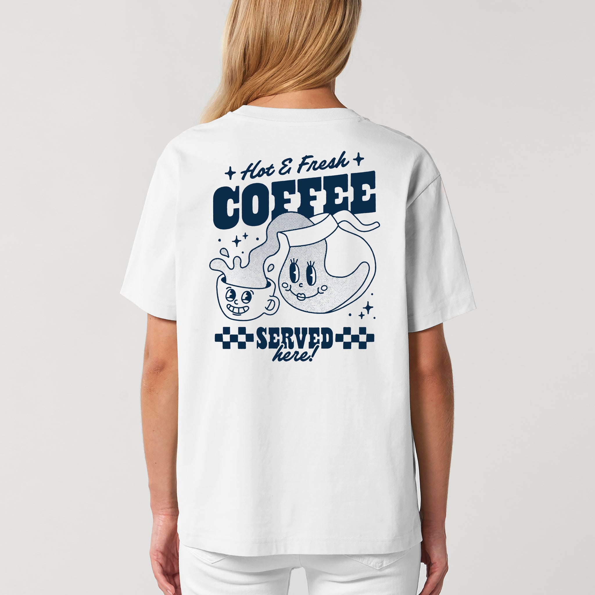 'Hot & Fresh Coffee' Short Sleeve Organic Cotton T-shirt