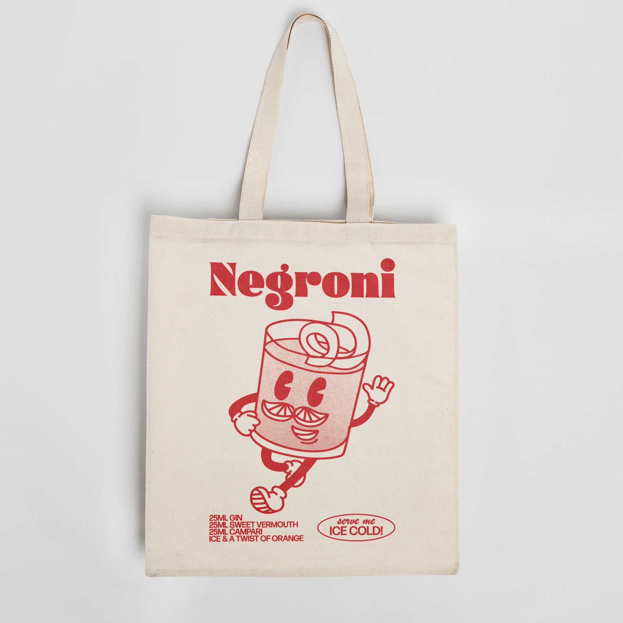 'Negroni' organic cotton canvas tote bag