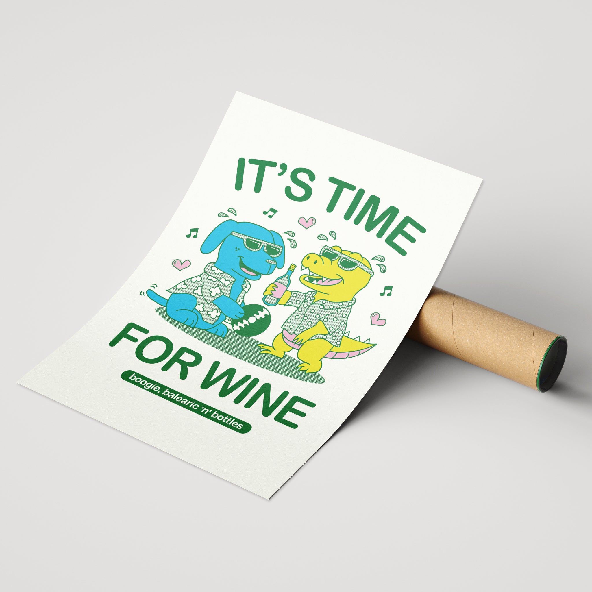 'It's Time For Wine' print