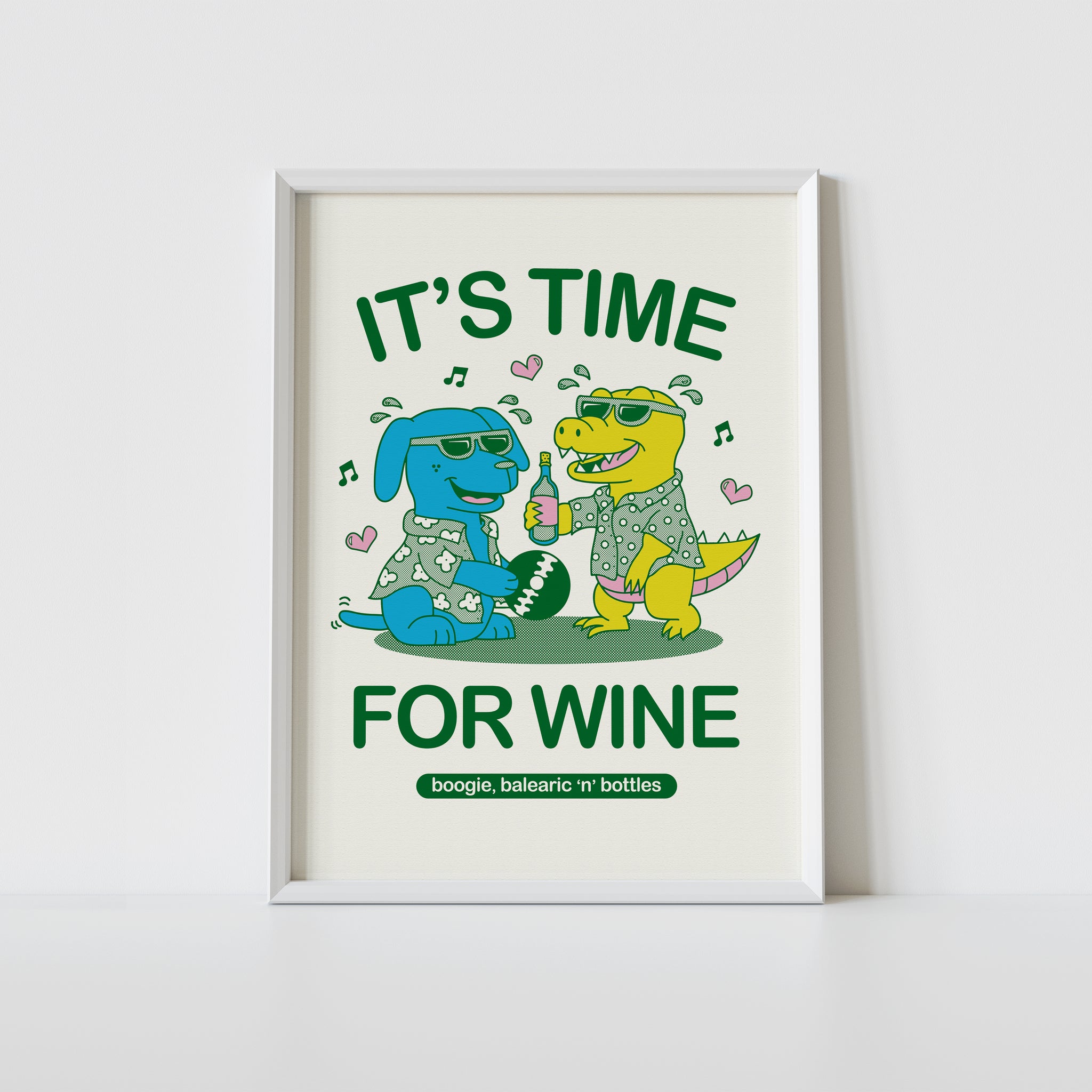 'It's Time For Wine' print